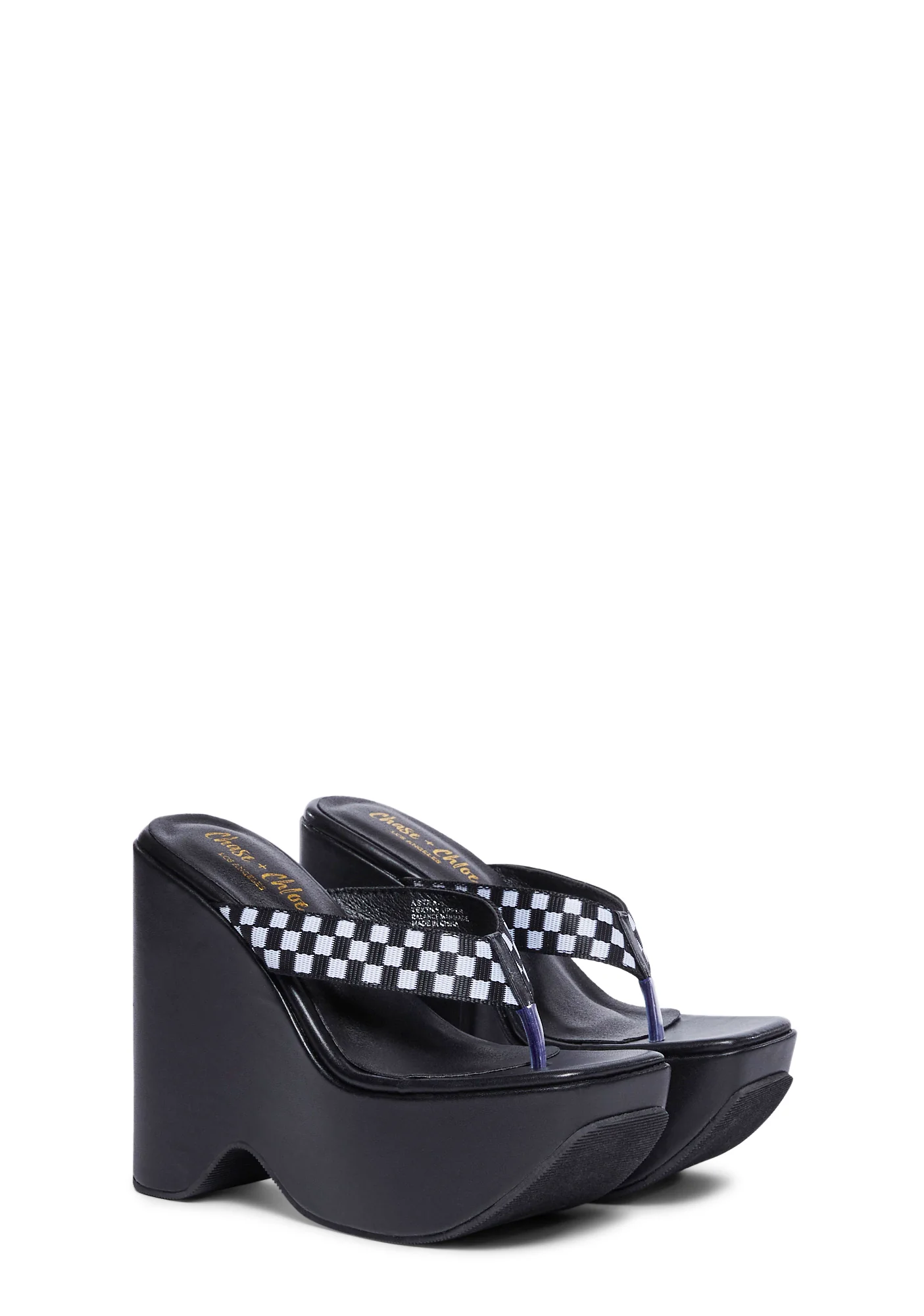 Poolside Loungin' Platform Sandals - Black - Image 3