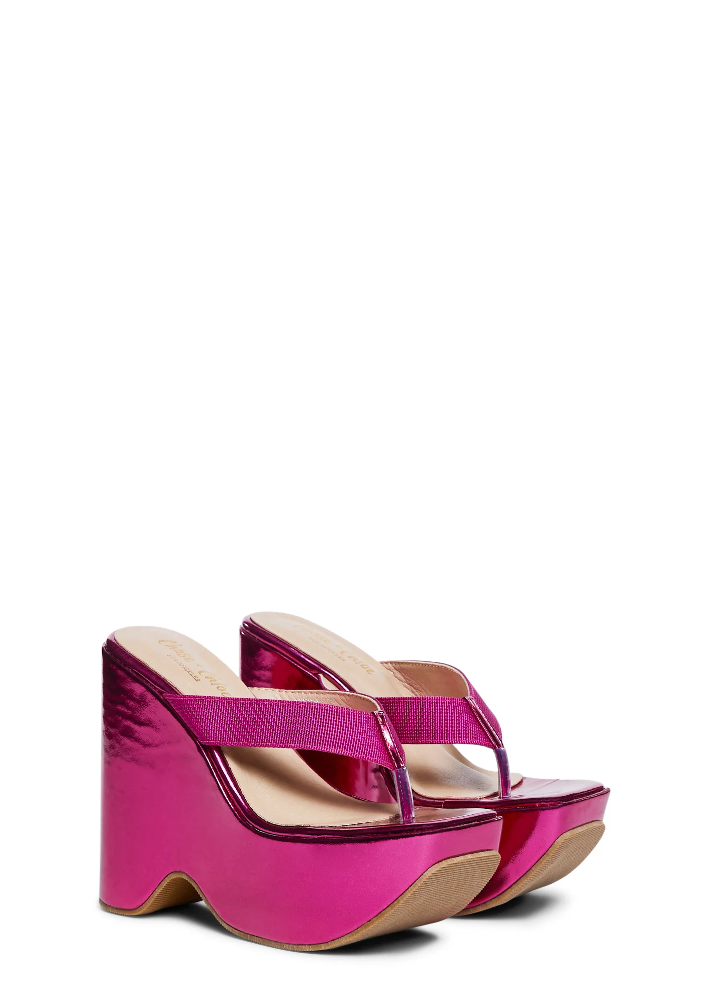 Poolside Loungin' Platform Sandals - Pink - Image 3