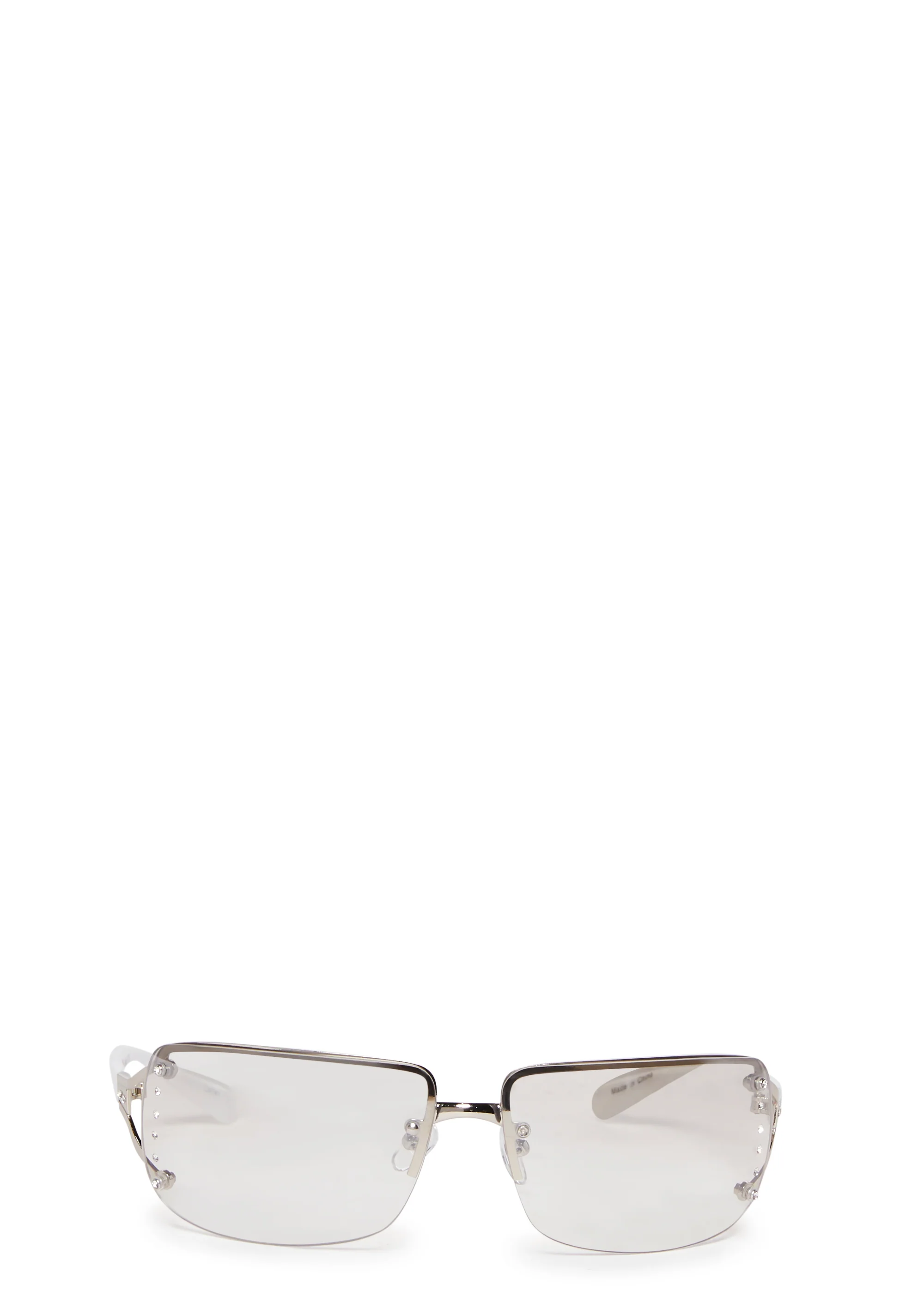 Pop Star Status Rimless Sunglasses - Silver - Image 2