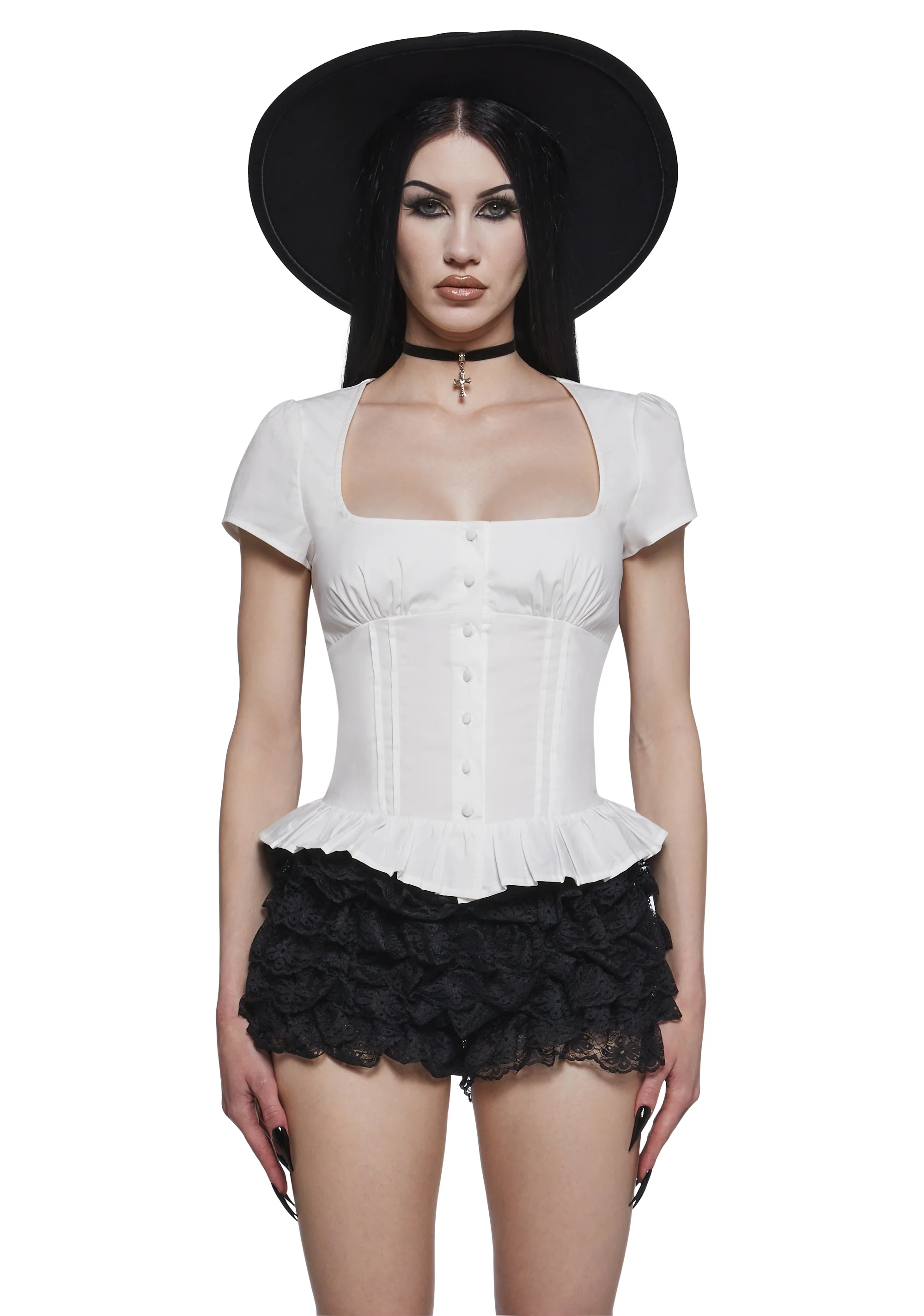 Shadow Seduction Poplin Blouse - Image 6