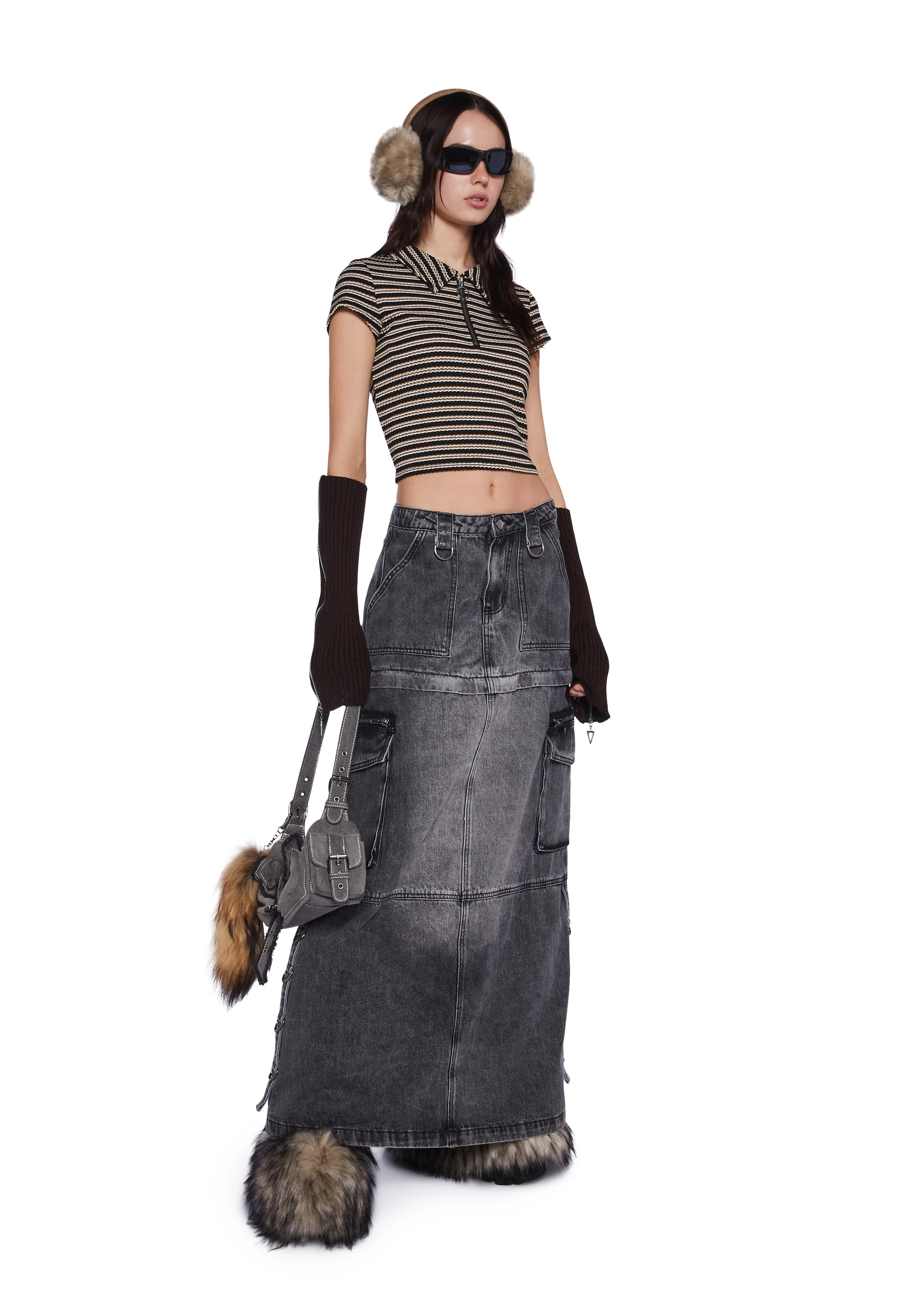 Popularity Explained Two Way Denim Maxi Skirt - Image 2