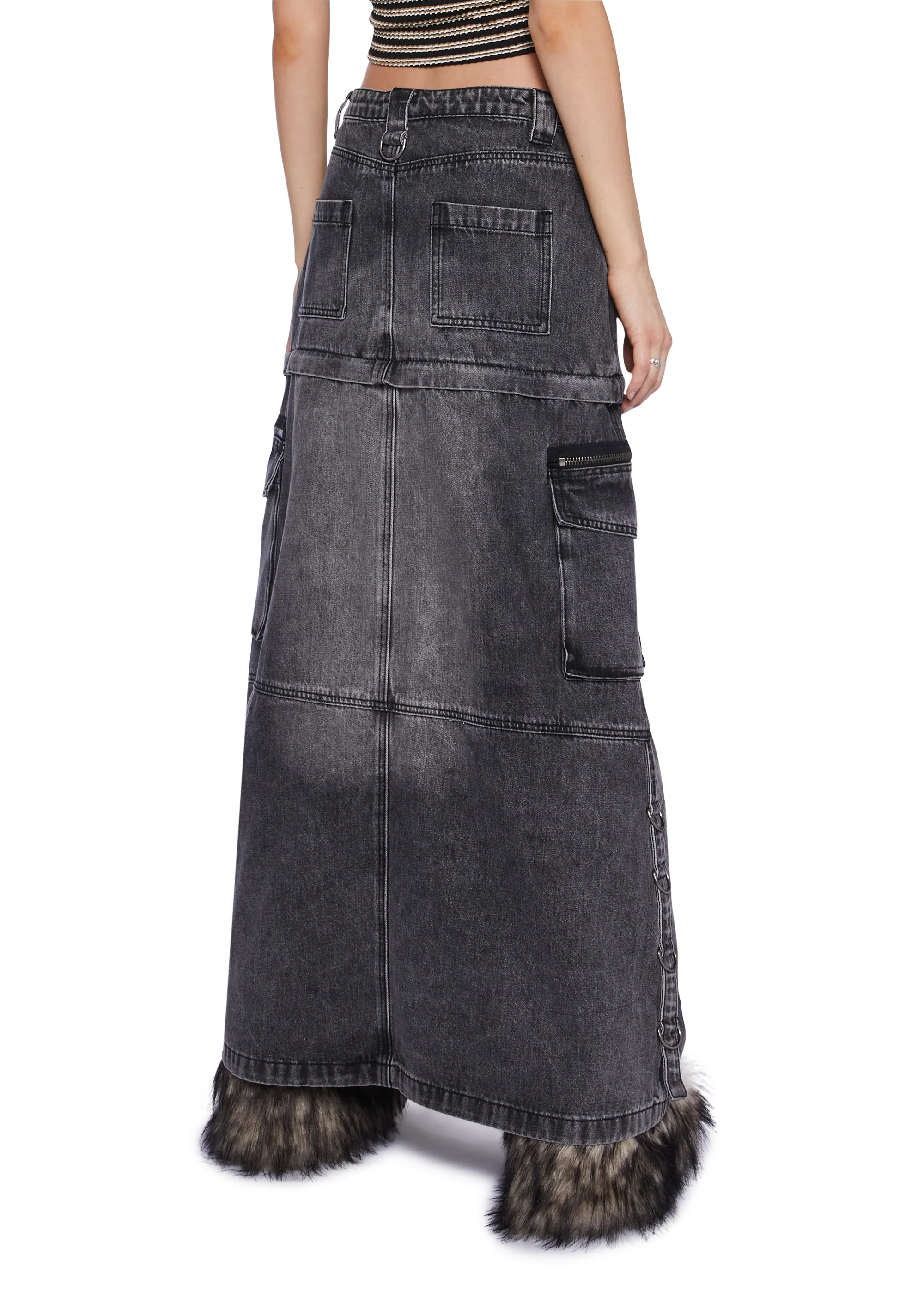 Popularity Explained Two Way Denim Maxi Skirt - Image 4
