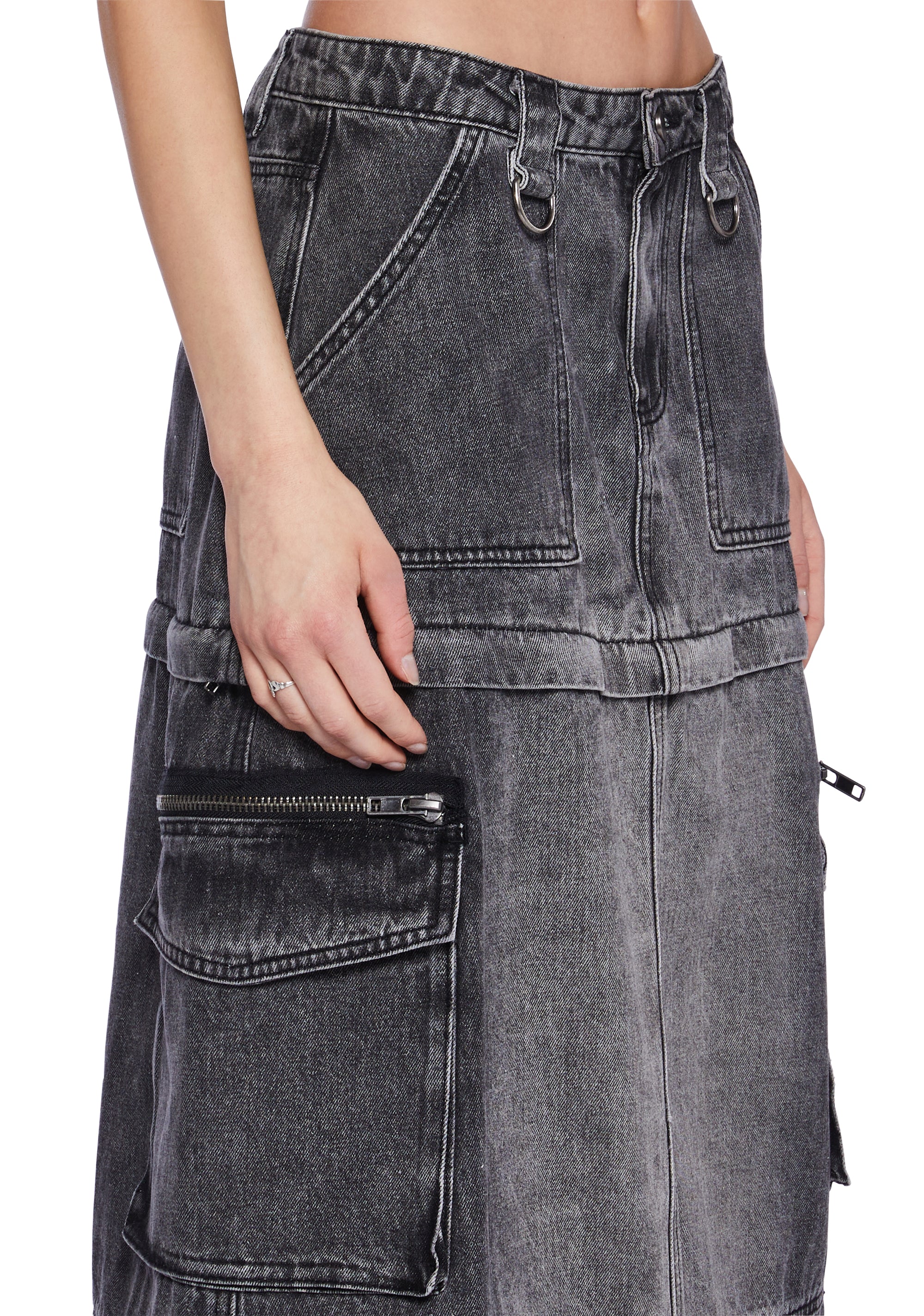 Popularity Explained Two Way Denim Maxi Skirt - Image 6