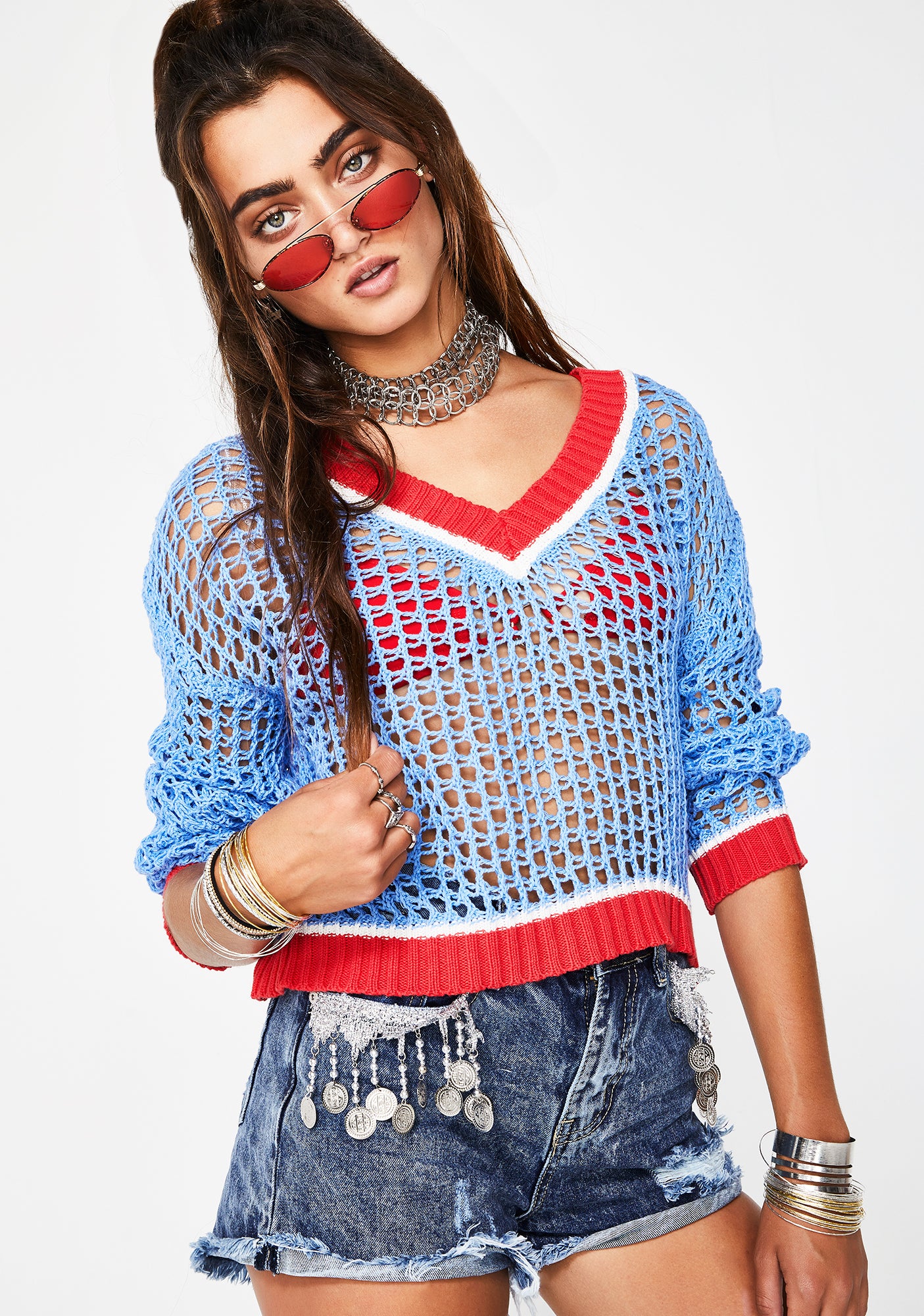 Posh Spice Open Knit Sweater - Image 2