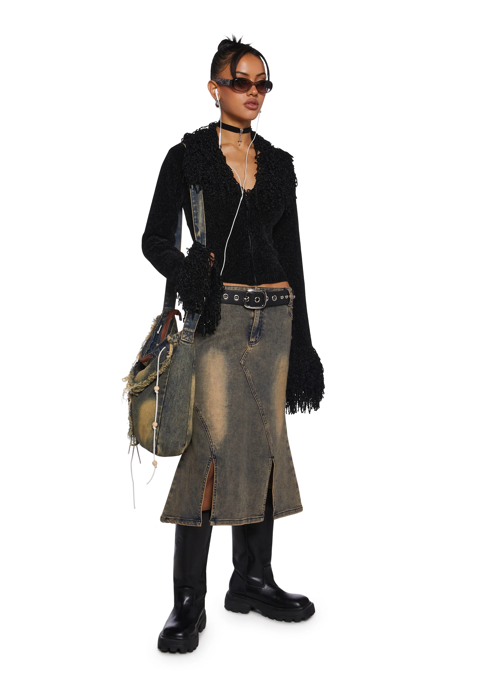 Positive Vibes Only Chenille Sweater Top - Image 2