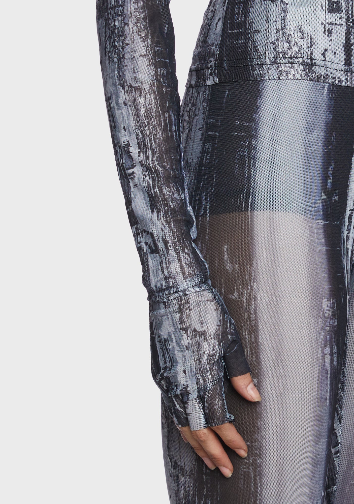 Post Apocalyptic Techwear Mesh Shirt - Image 2