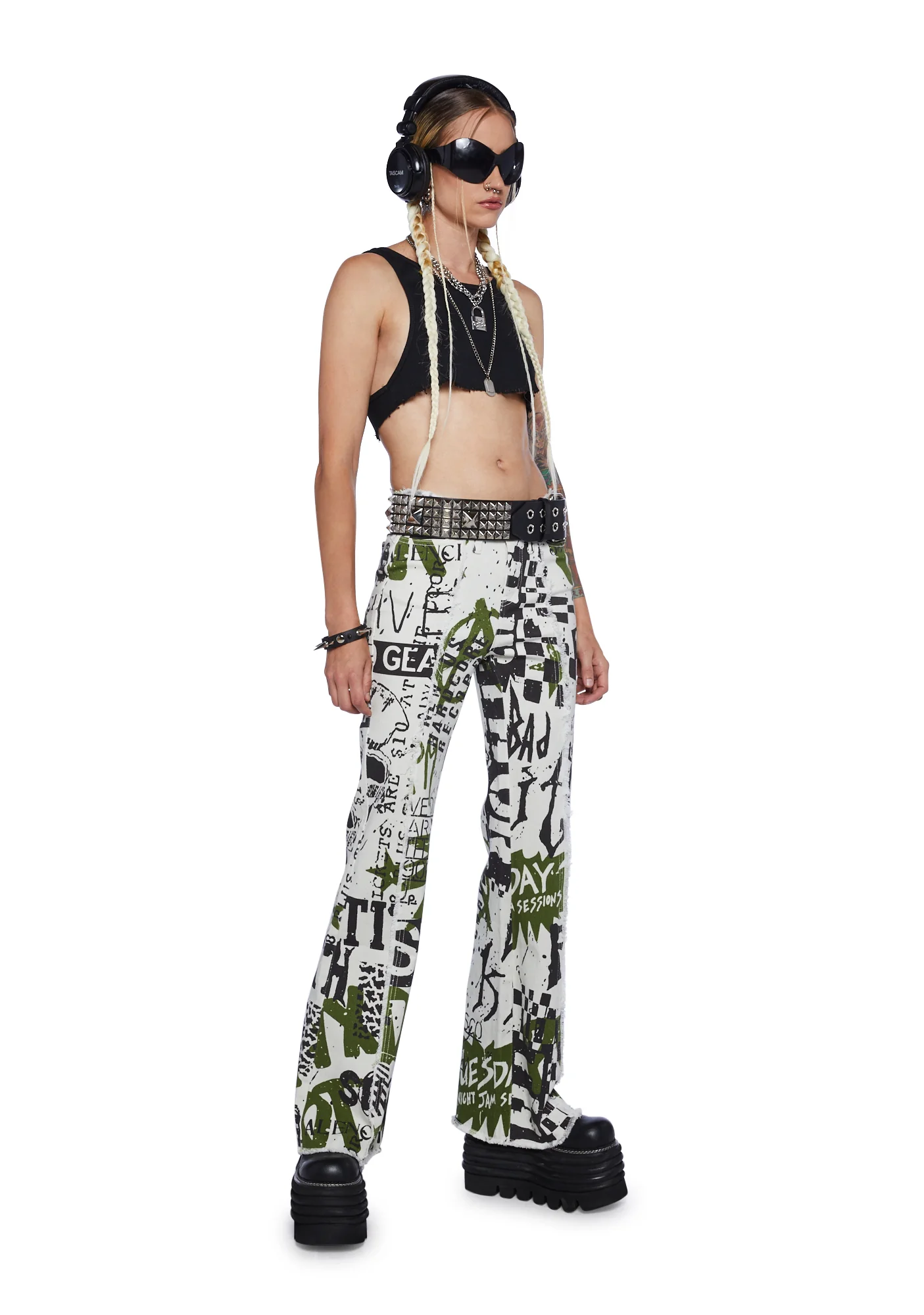 Post Punk Age Wide Leg Pants - Image 2