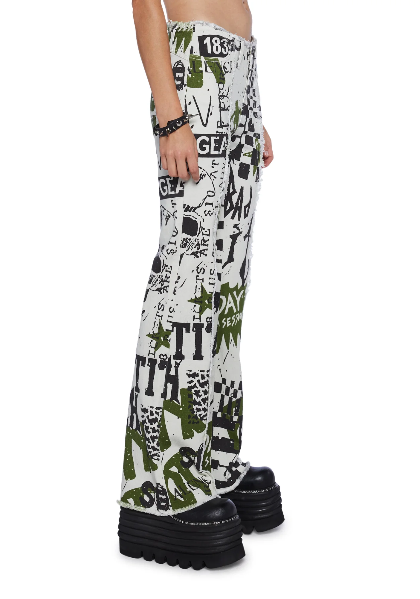 Post Punk Age Wide Leg Pants - Image 3