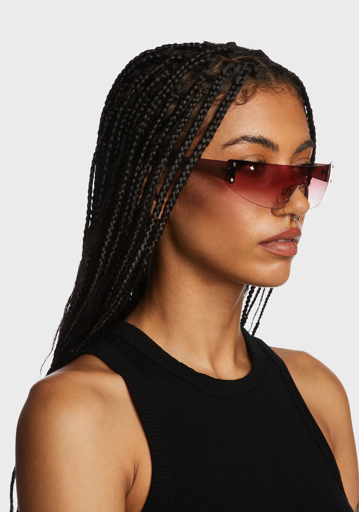 POV Shield Sunglasses - Red - Image 2