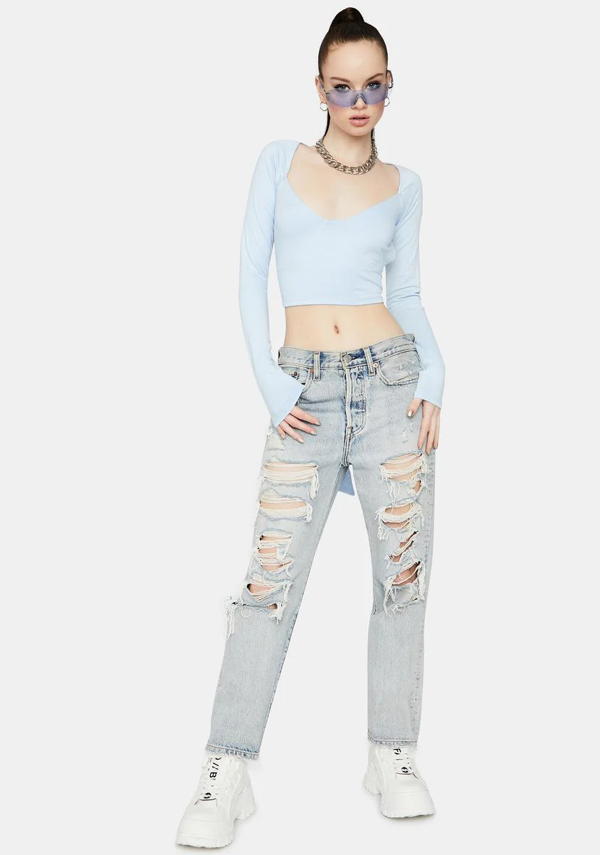 Powder Can't Relate Back Tie Top - Image 3