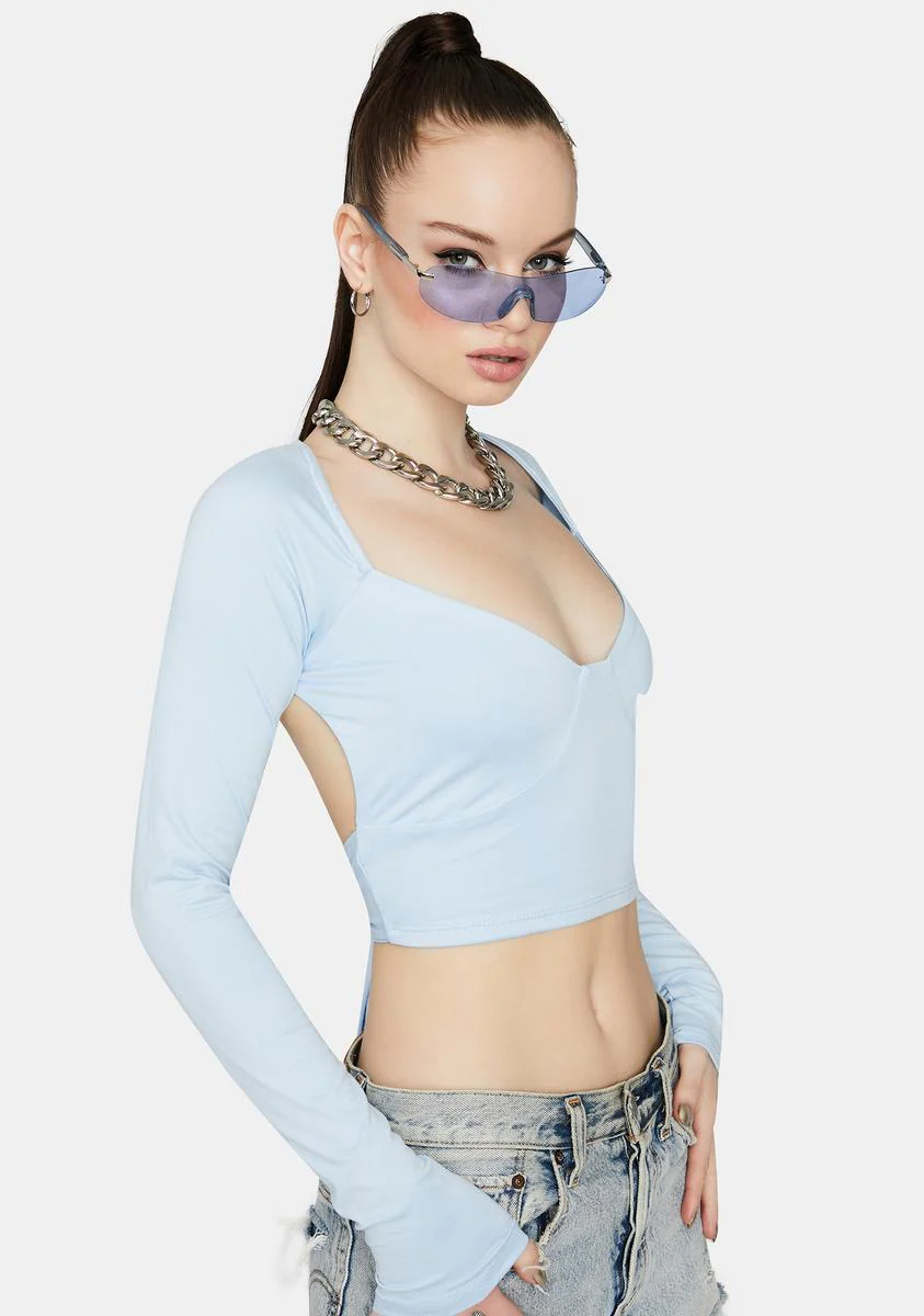 Powder Can't Relate Back Tie Top - Image 4