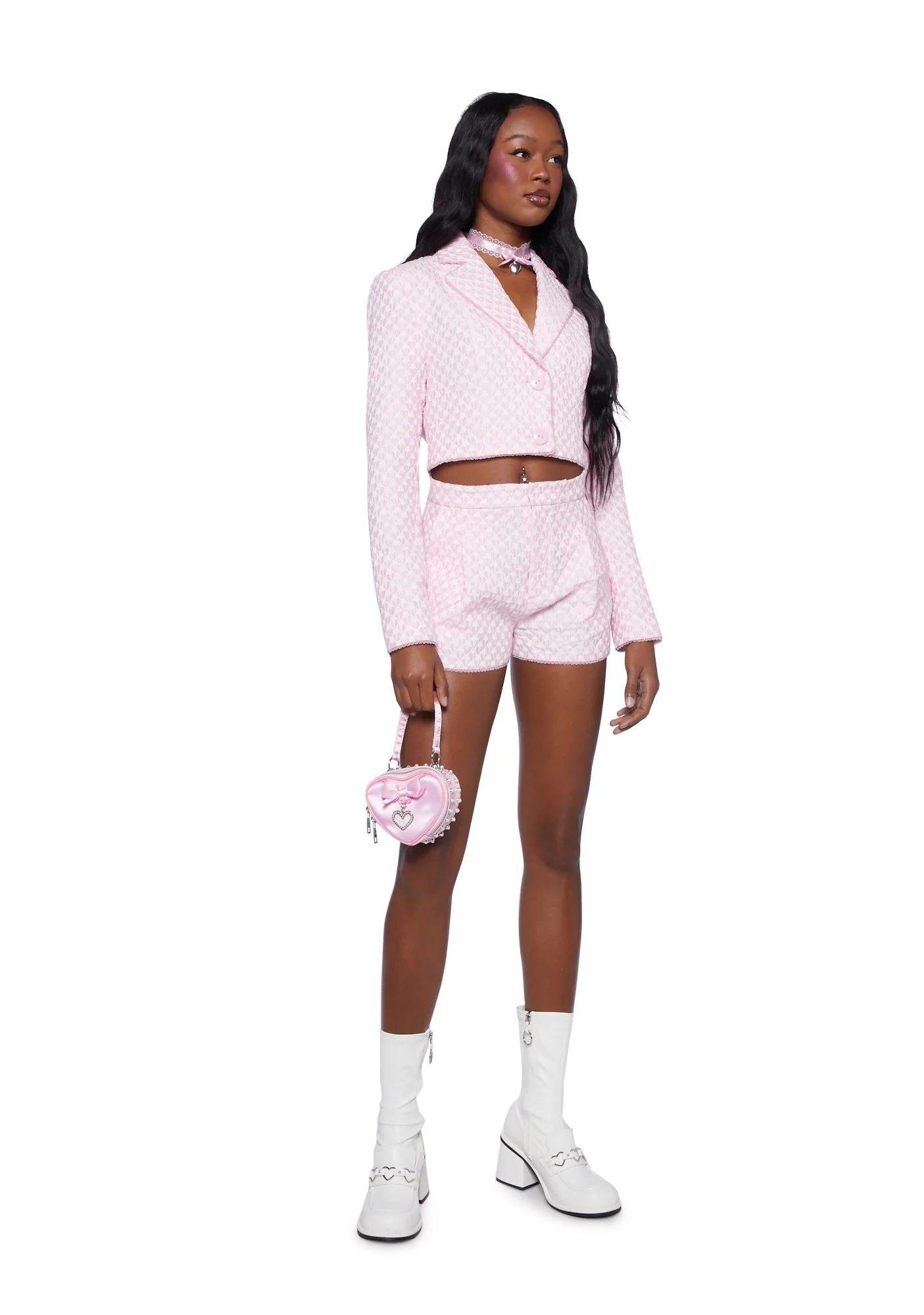 Power Glamour Cropped Blazer - Image 2