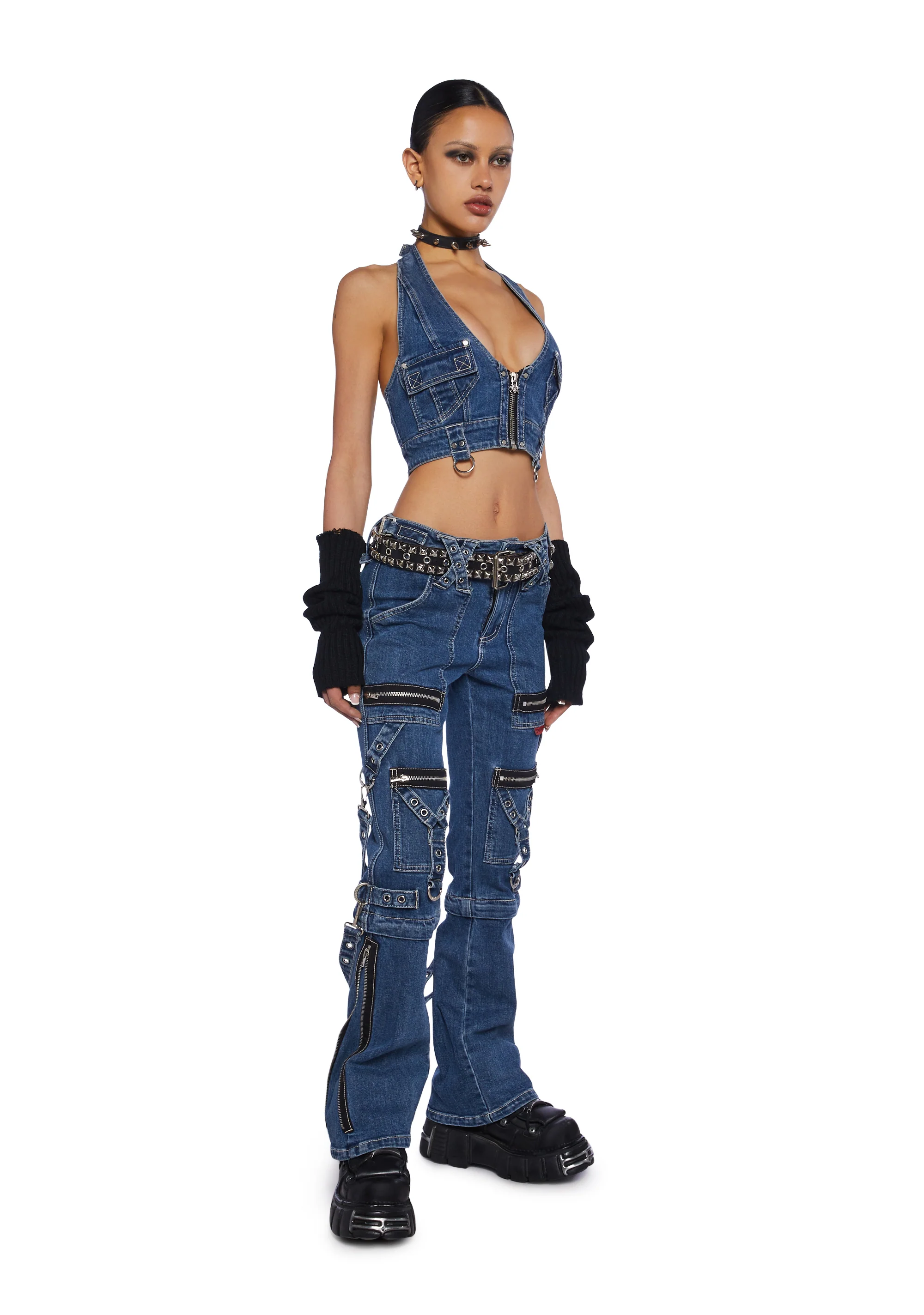 Power Halter Top - Blue - Image 2