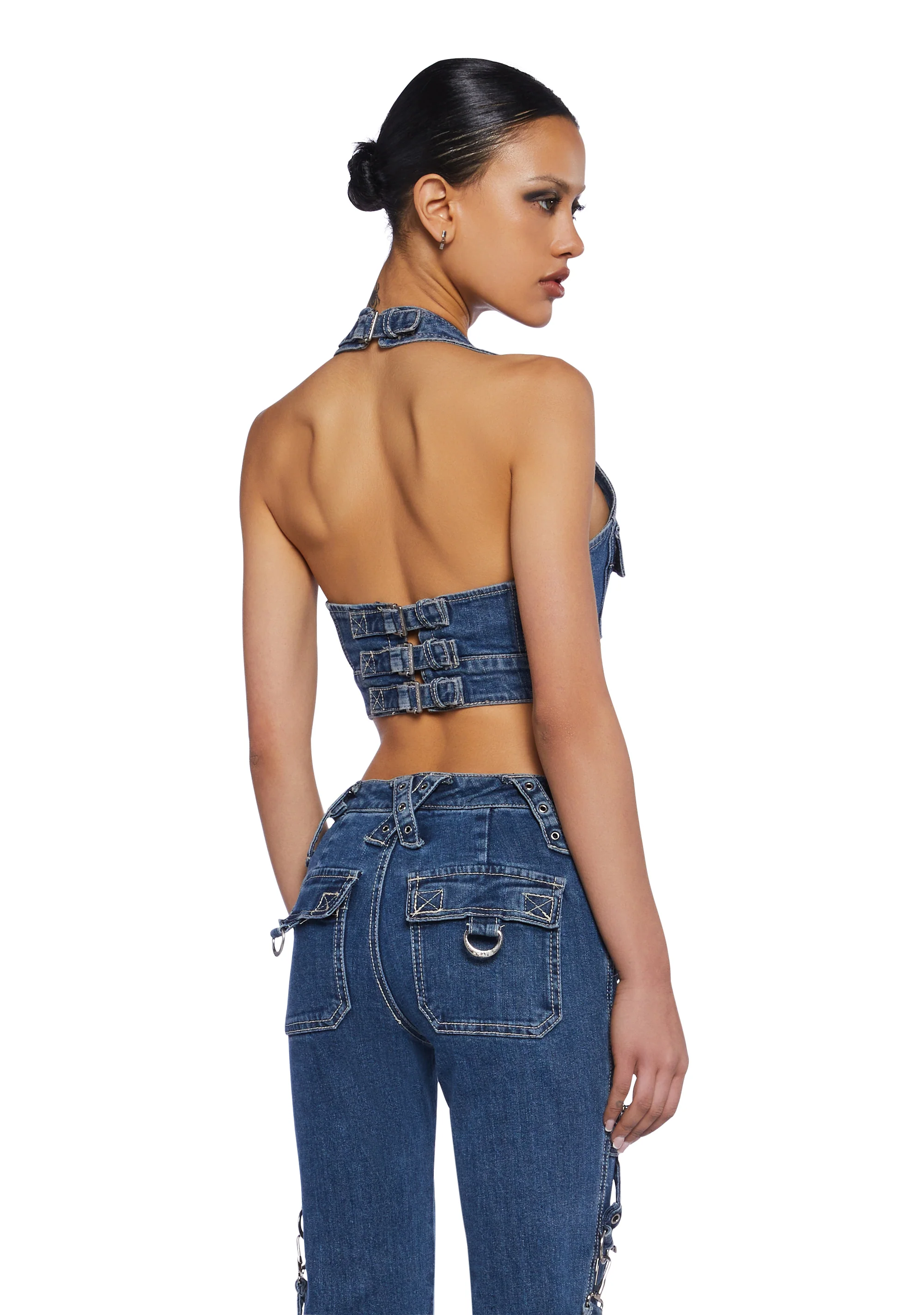 Power Halter Top - Blue - Image 4