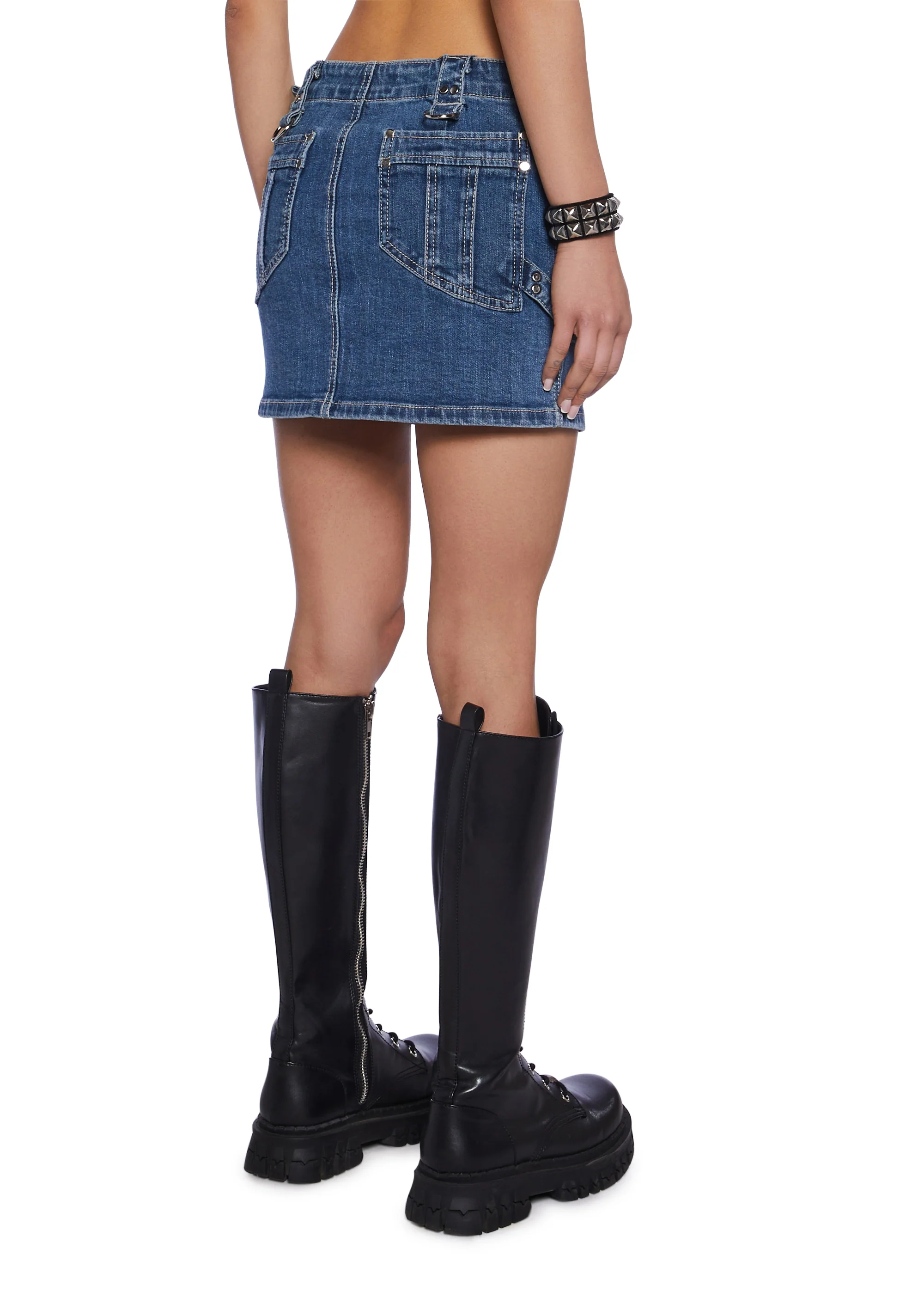 Power Mini Skirt - Blue - Image 4