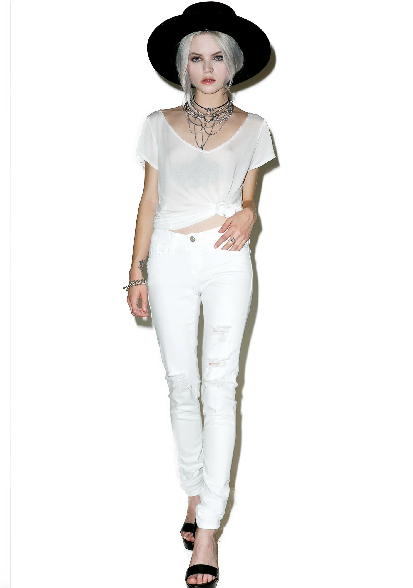 Praise Me Distressed Skinnies - Image 2