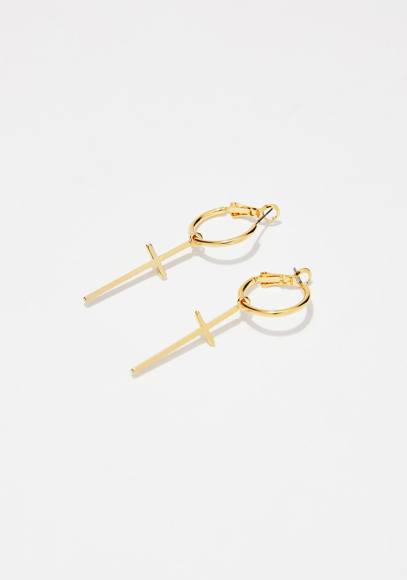 Pray No Evil Cross Earrings - Image 2