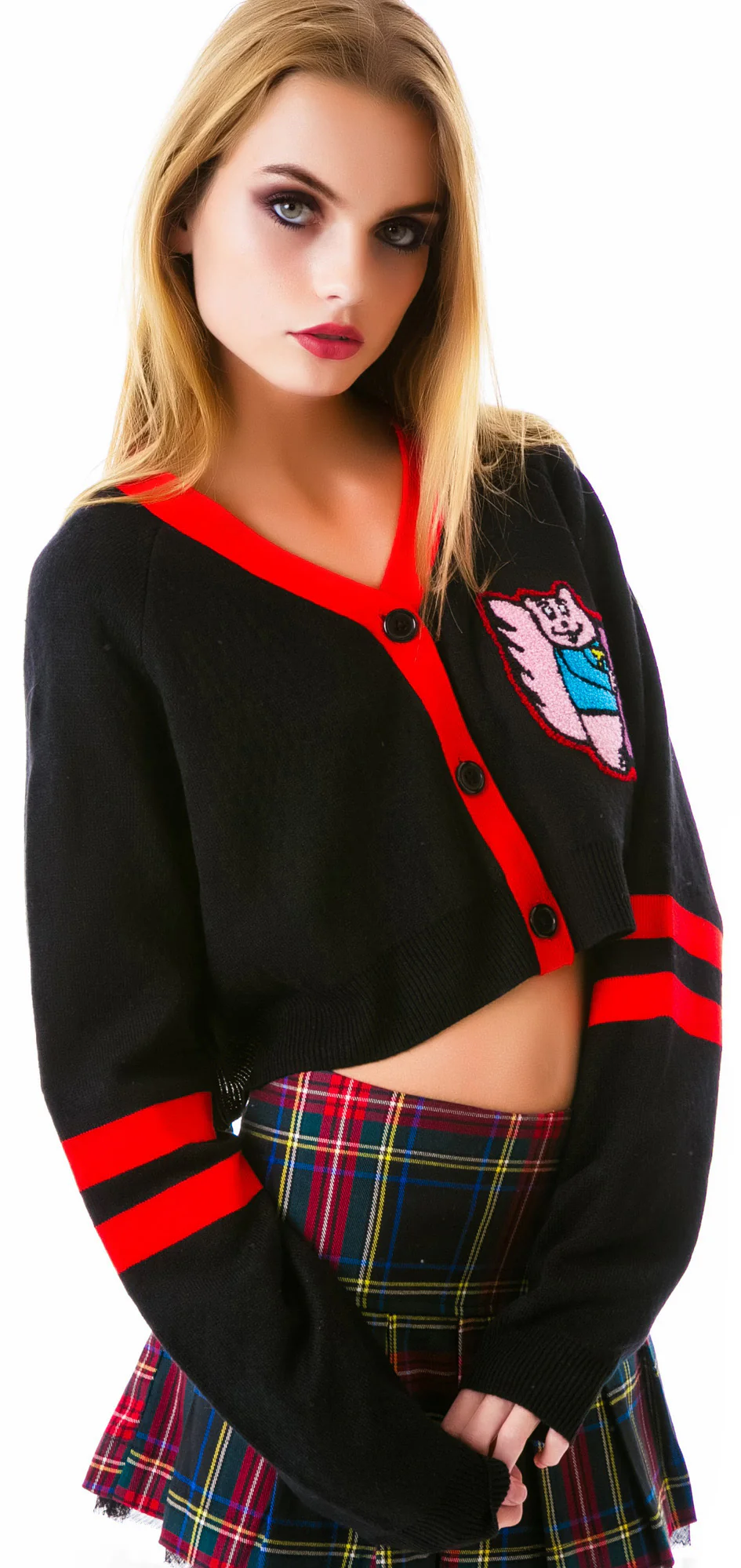 Preppy Crop Cardigan - Image 3