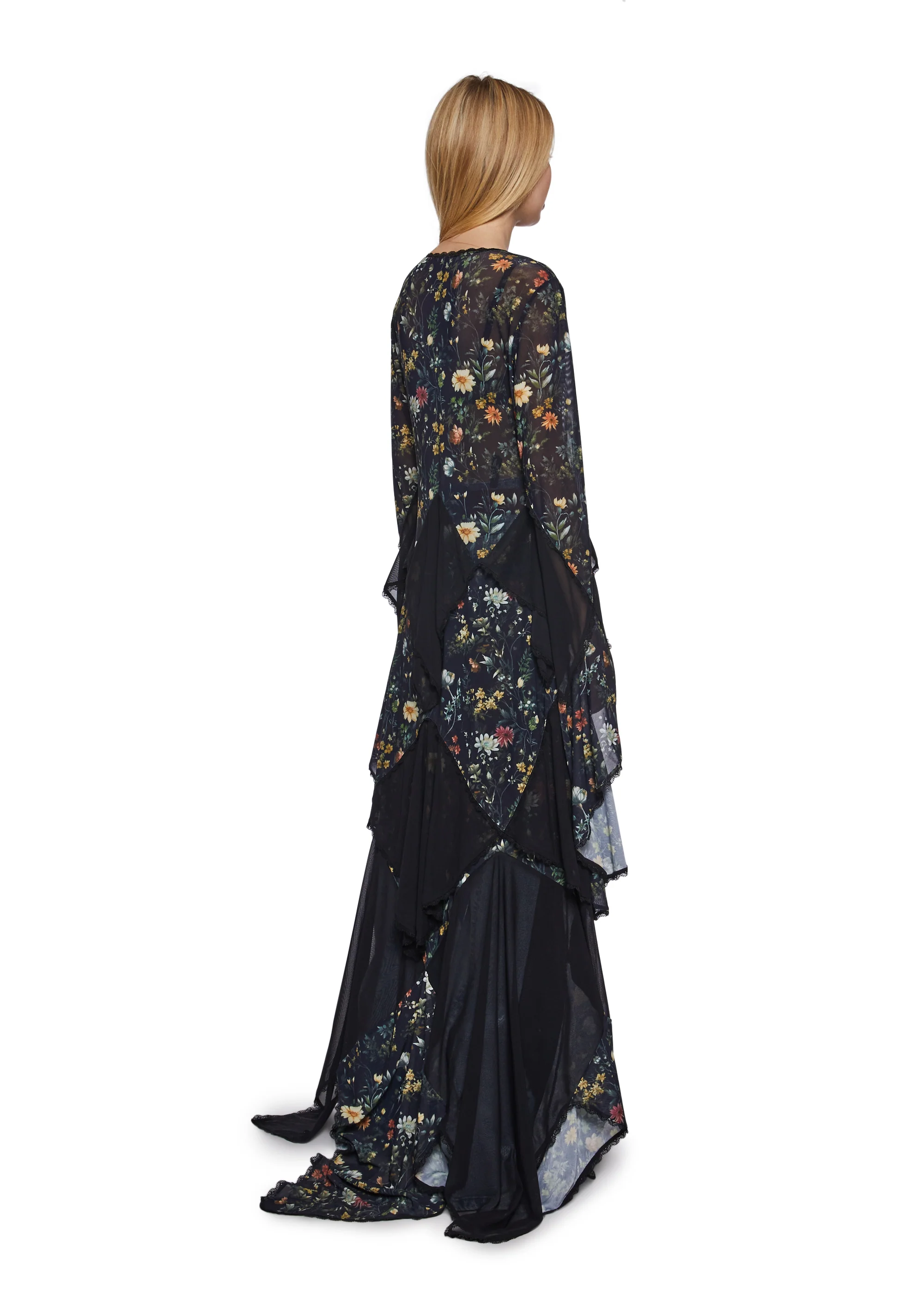 Bohemian Woman Floral Duster - Image 4