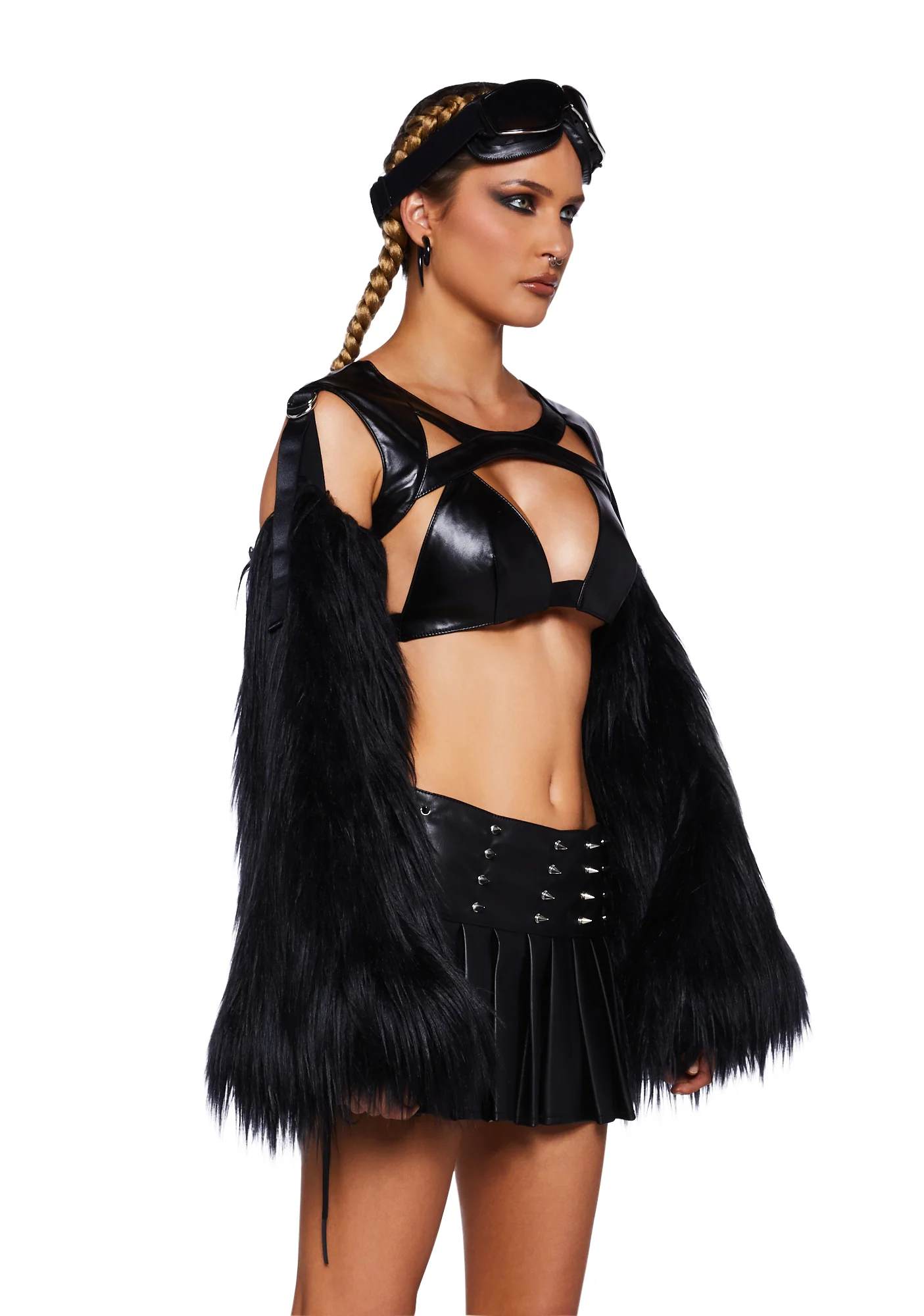 Primeval Hero Fur Sleeve Top - Image 3