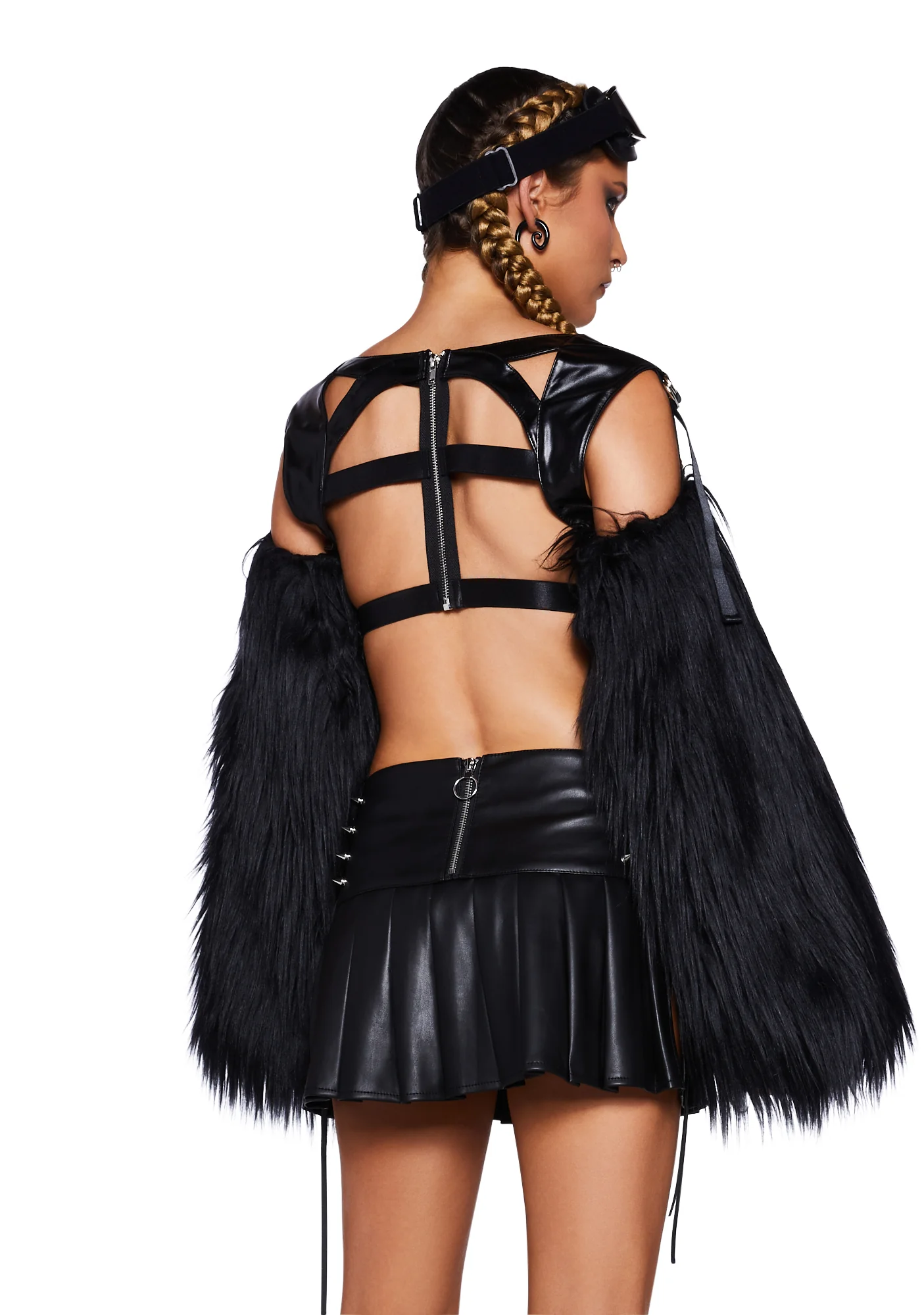 Primeval Hero Fur Sleeve Top - Image 4