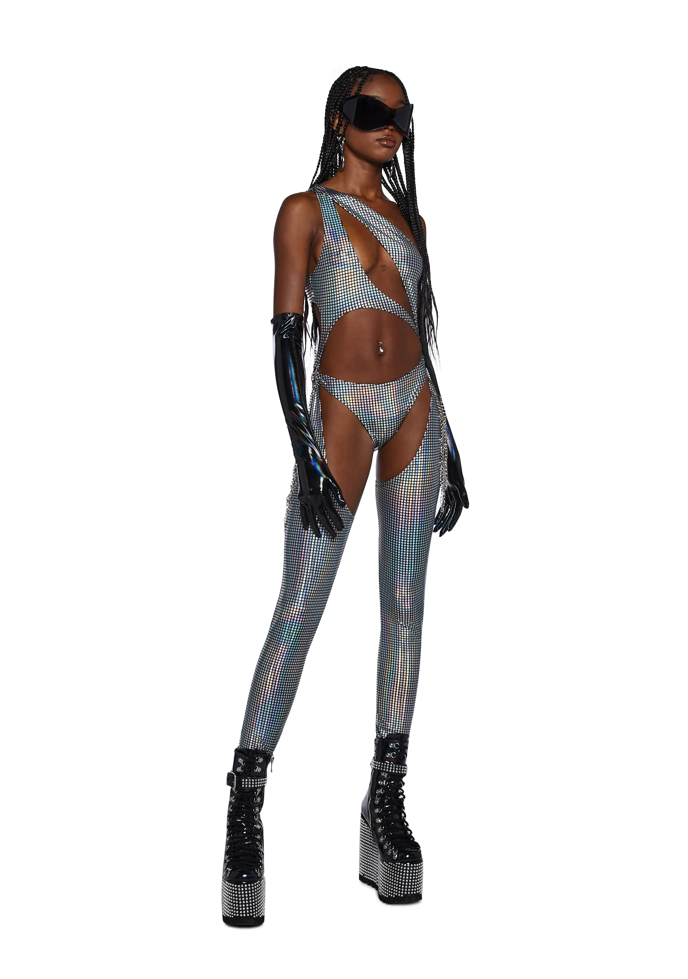 Prism Moonwalk Cut-Out Catsuit - Disco - Image 5