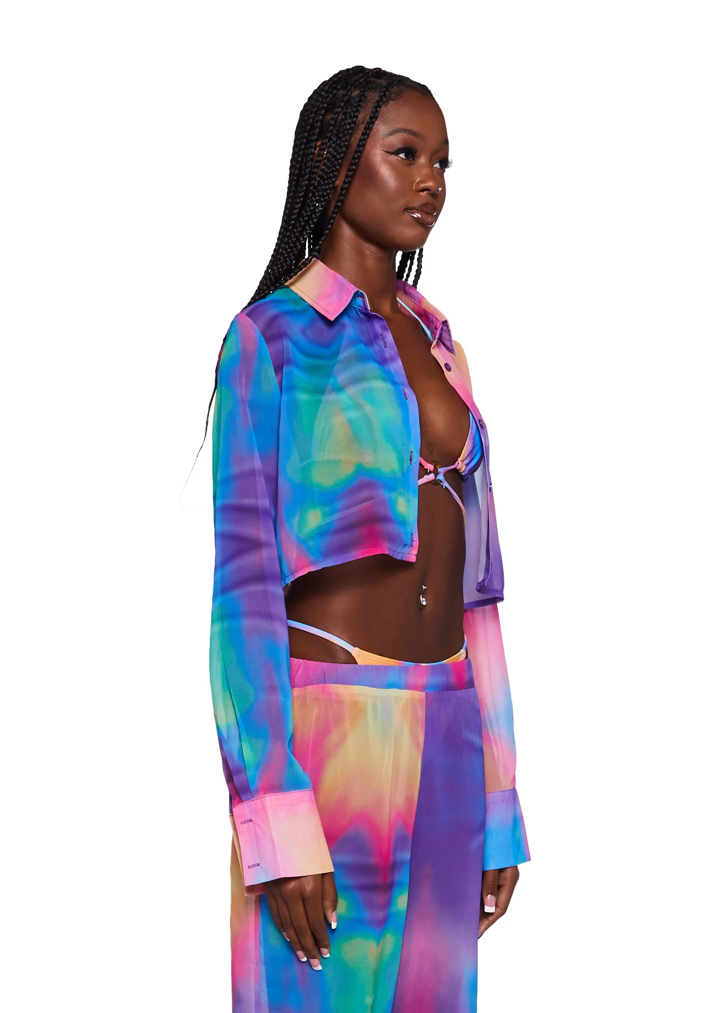 Psychedelic Print Beach Shirt - Image 3