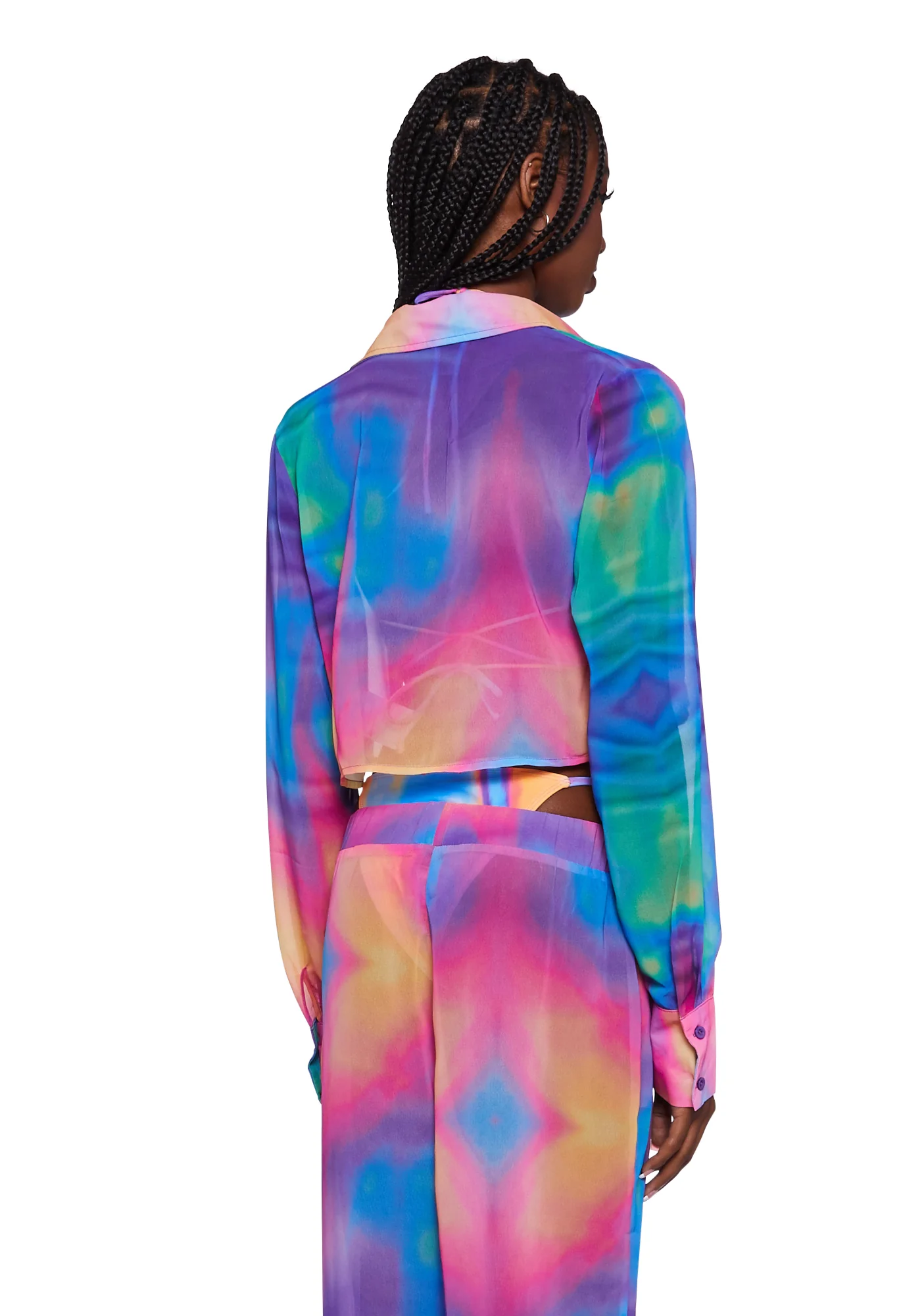 Psychedelic Print Beach Shirt - Image 4