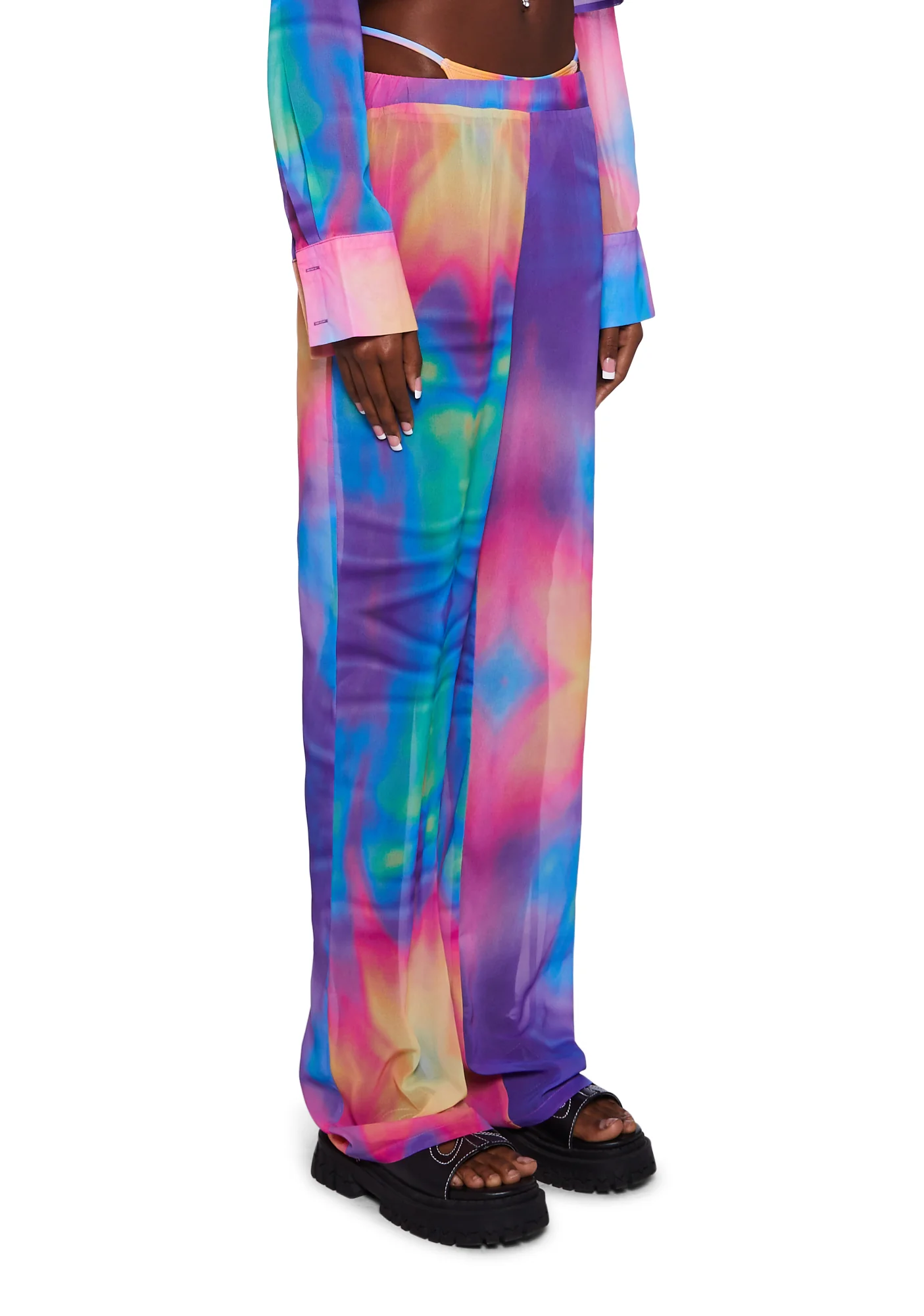 Psychedelic Print Beach Trousers - Image 3