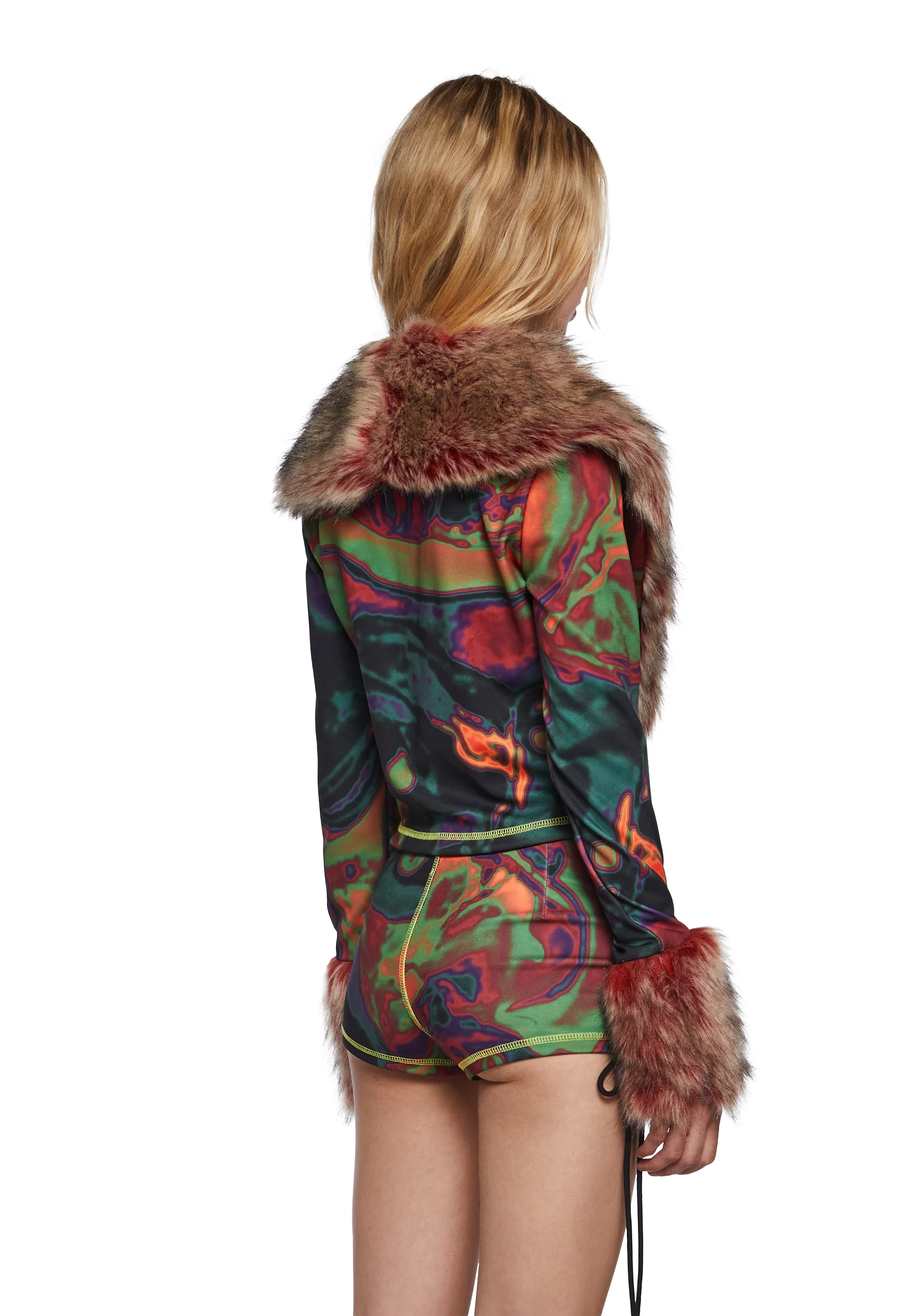 Psytrance Zone Faux Fur Top - Image 4