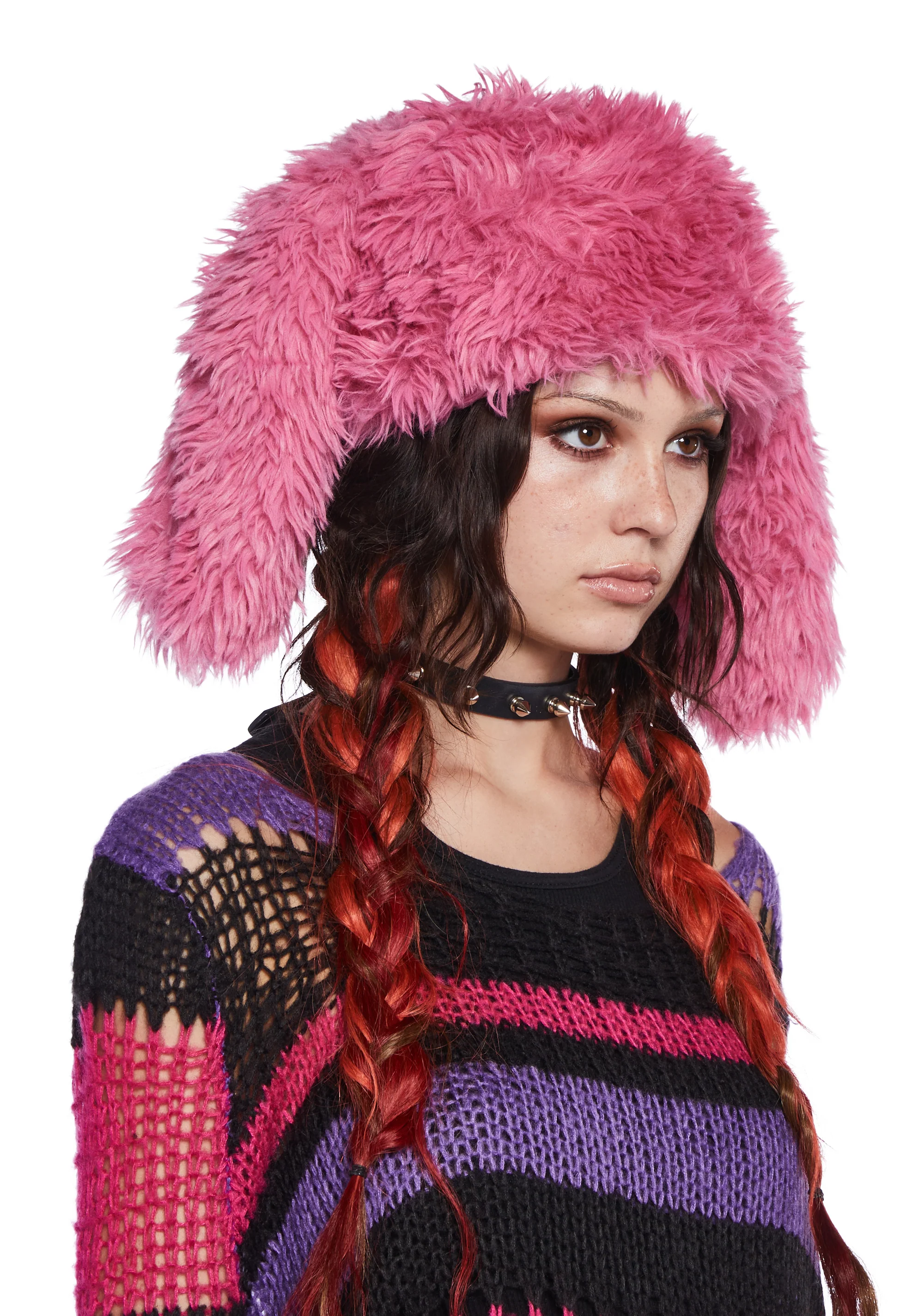 Punk Cutie Rabbit Hat - Pink - Image 2