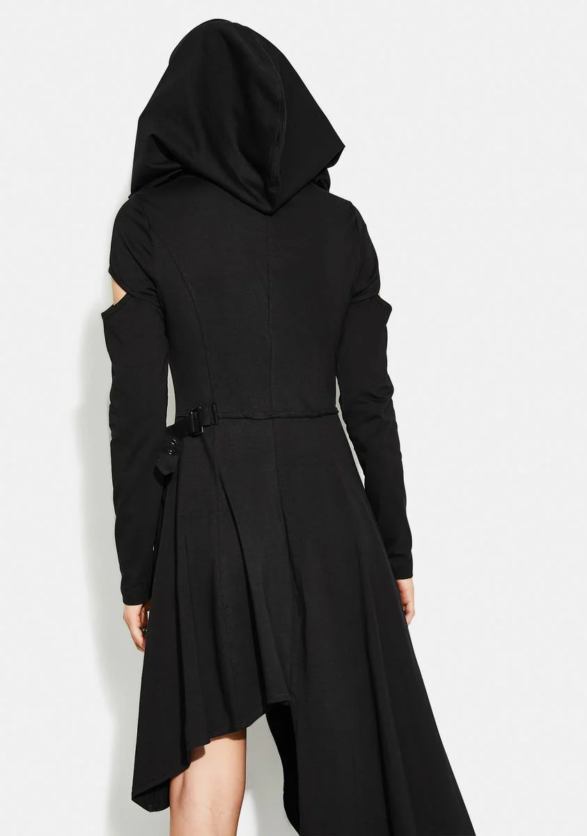 Punk Knitted Asymmetrical Dress - Image 4