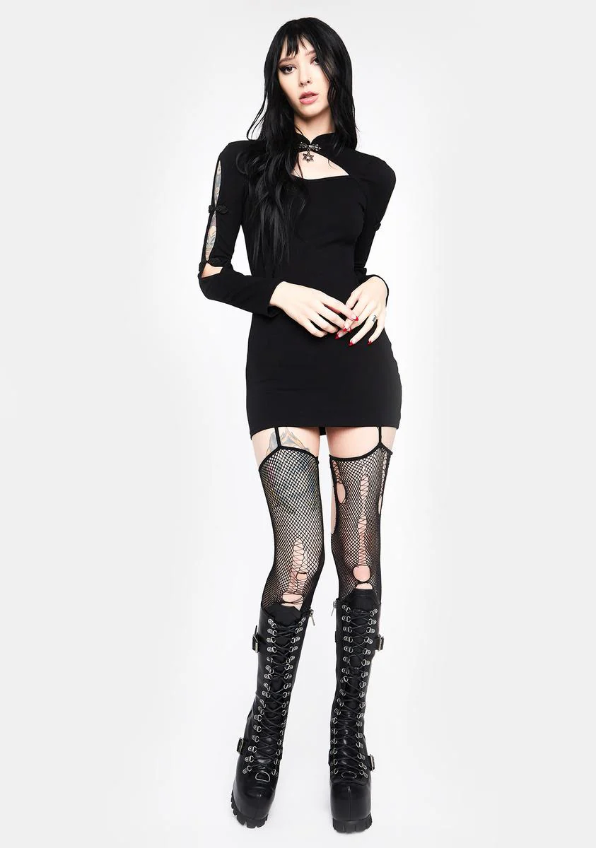Punk Locomotive Bodycon Dress - Image 3