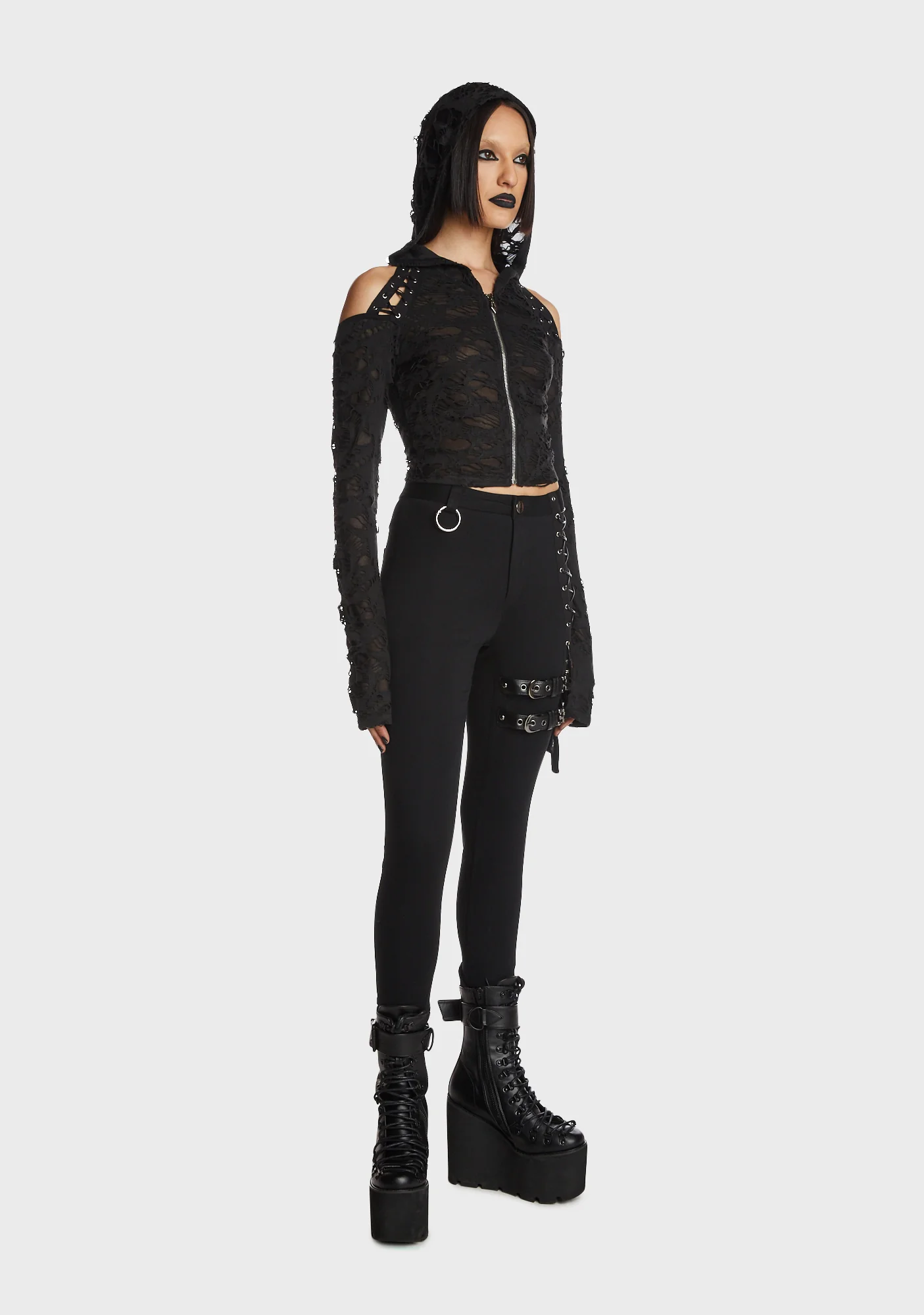 Punk Locomotive Rebel Asymmetric Trousers - Image 3