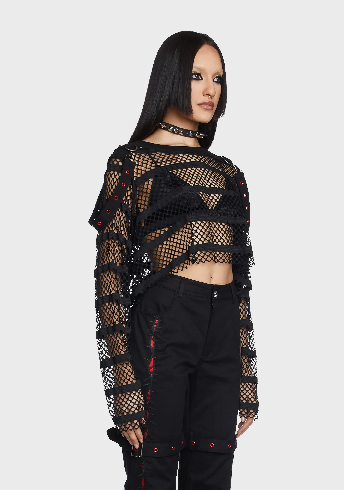 Punk Loose Mesh Shirt - Image 4