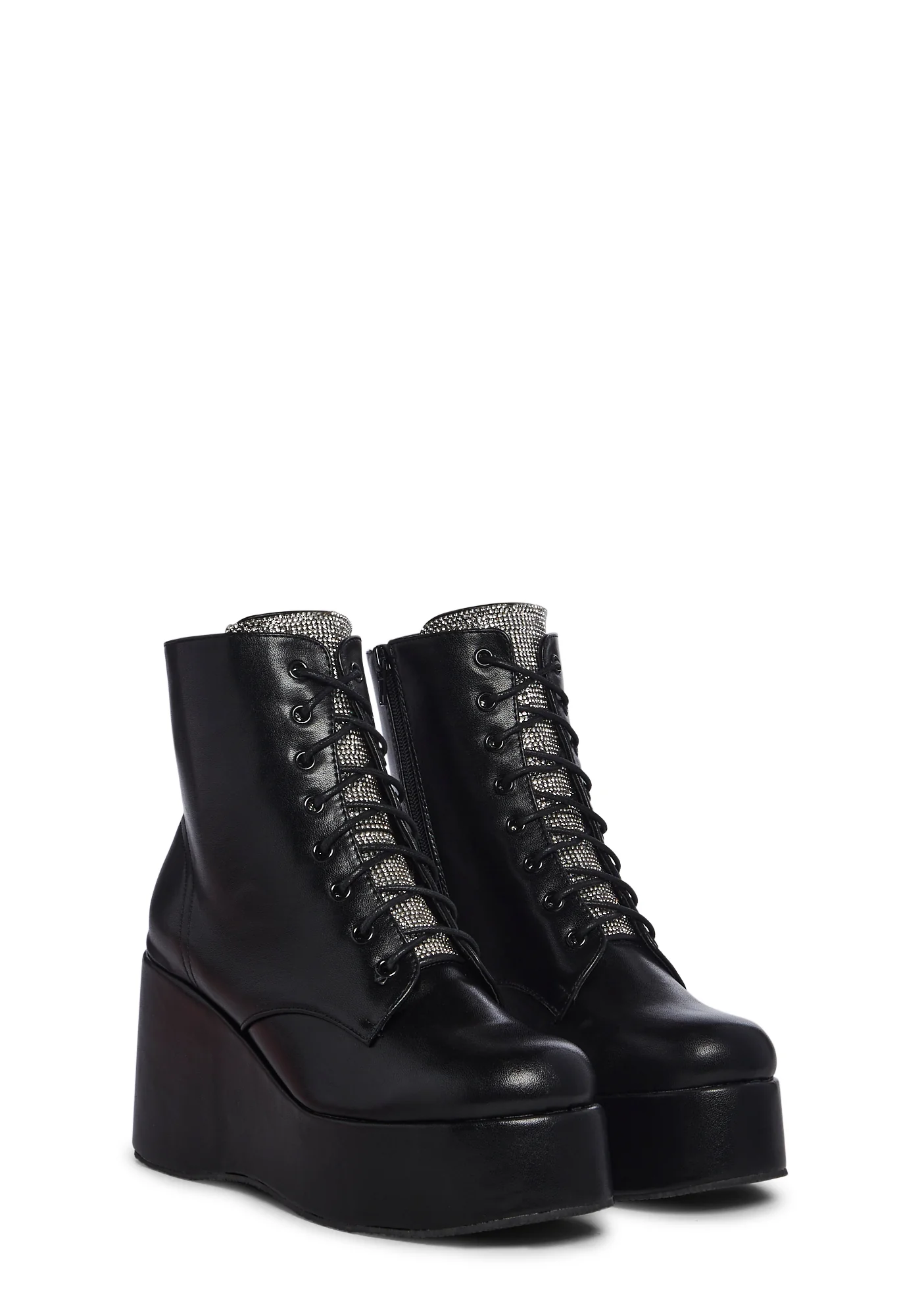 Punk Odyssey Platform Boots- Black - Image 3