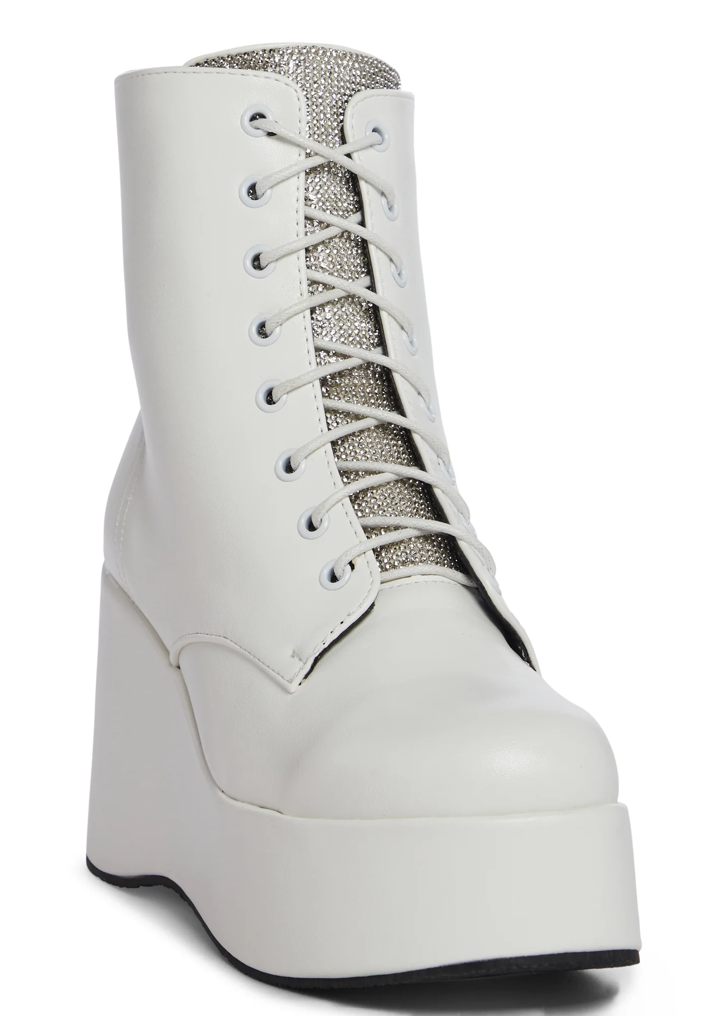Punk Odyssey Platform Boots- White - Image 2