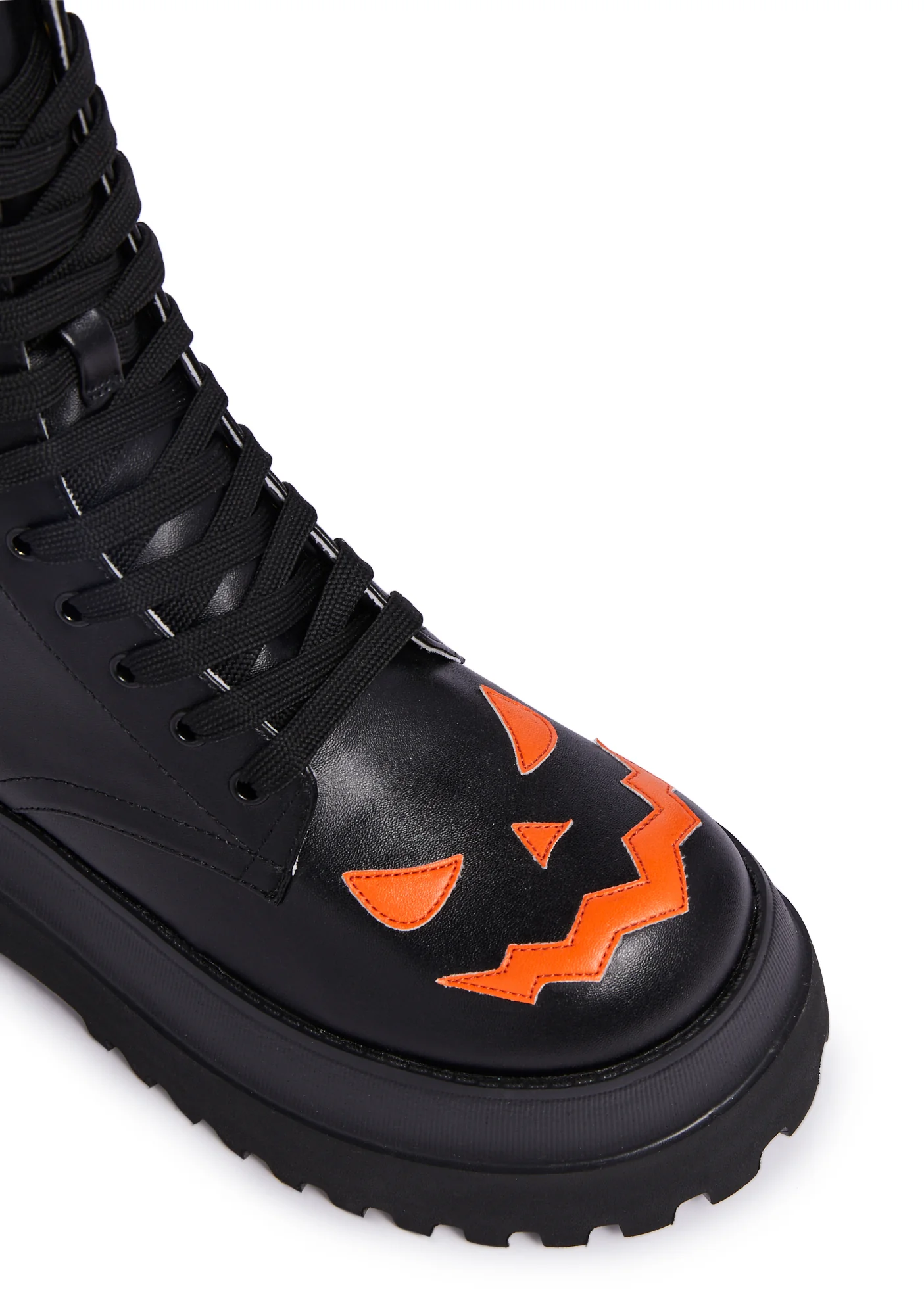 Punk Pumpkin Combat Boots - Image 2