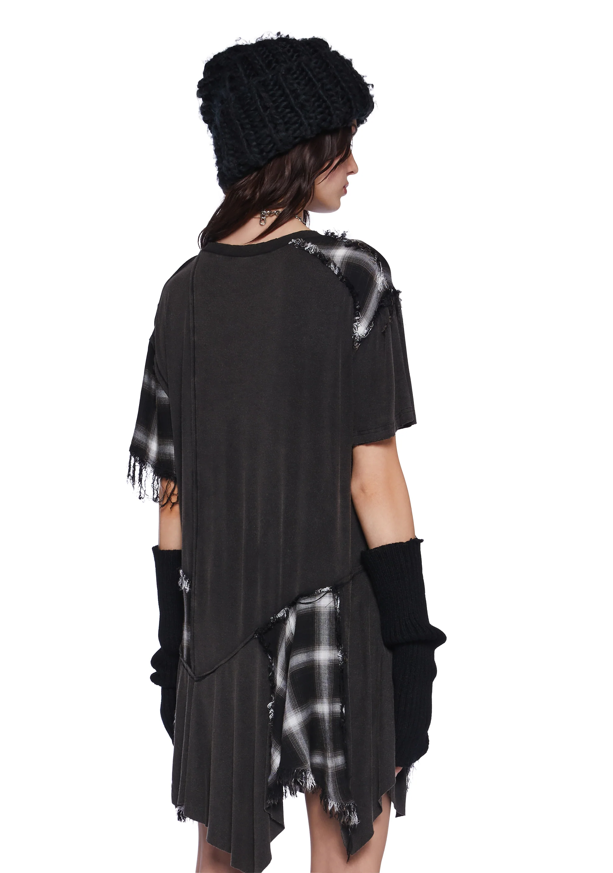 Punk Rebel Baby Doll Dress - Black - Image 4