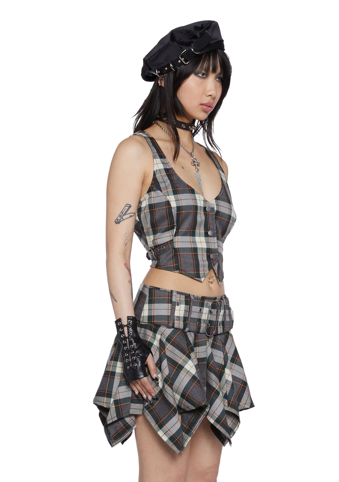 Punk Revival Cropped Vest - Image 3