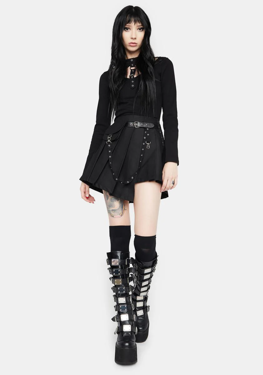 Punk Rock Locomotic Pleated Skirt - Image 3