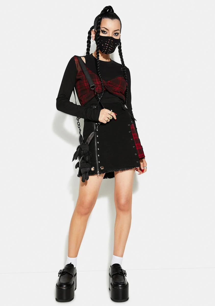 Punk Rough Short Skirt - Image 3