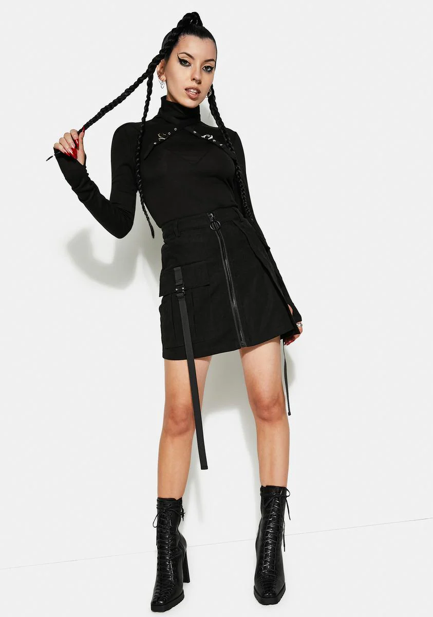 Punk Series A-Line Waist Mini Skirt - Image 3