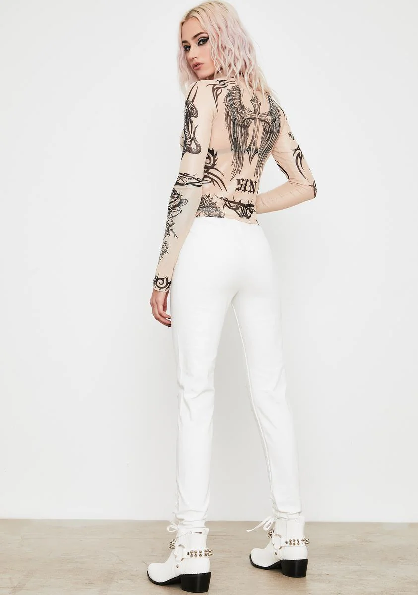 Pure Damned Darling Lace-Up Jeggings - Image 4