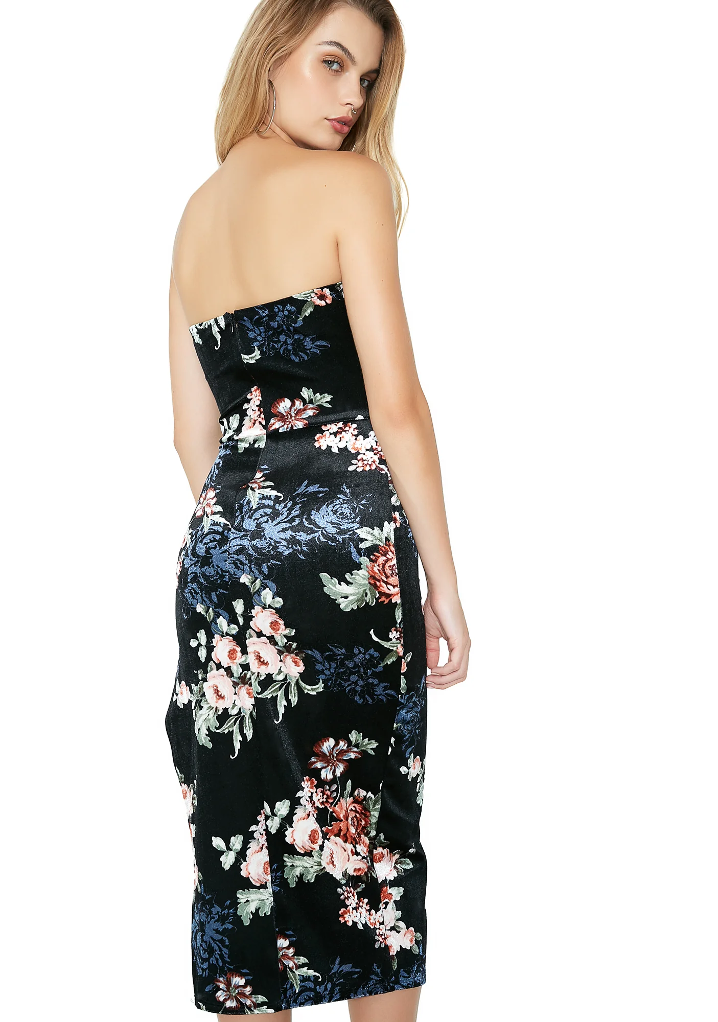 Pure Mystique Lace-Up Midi Dress - Image 4