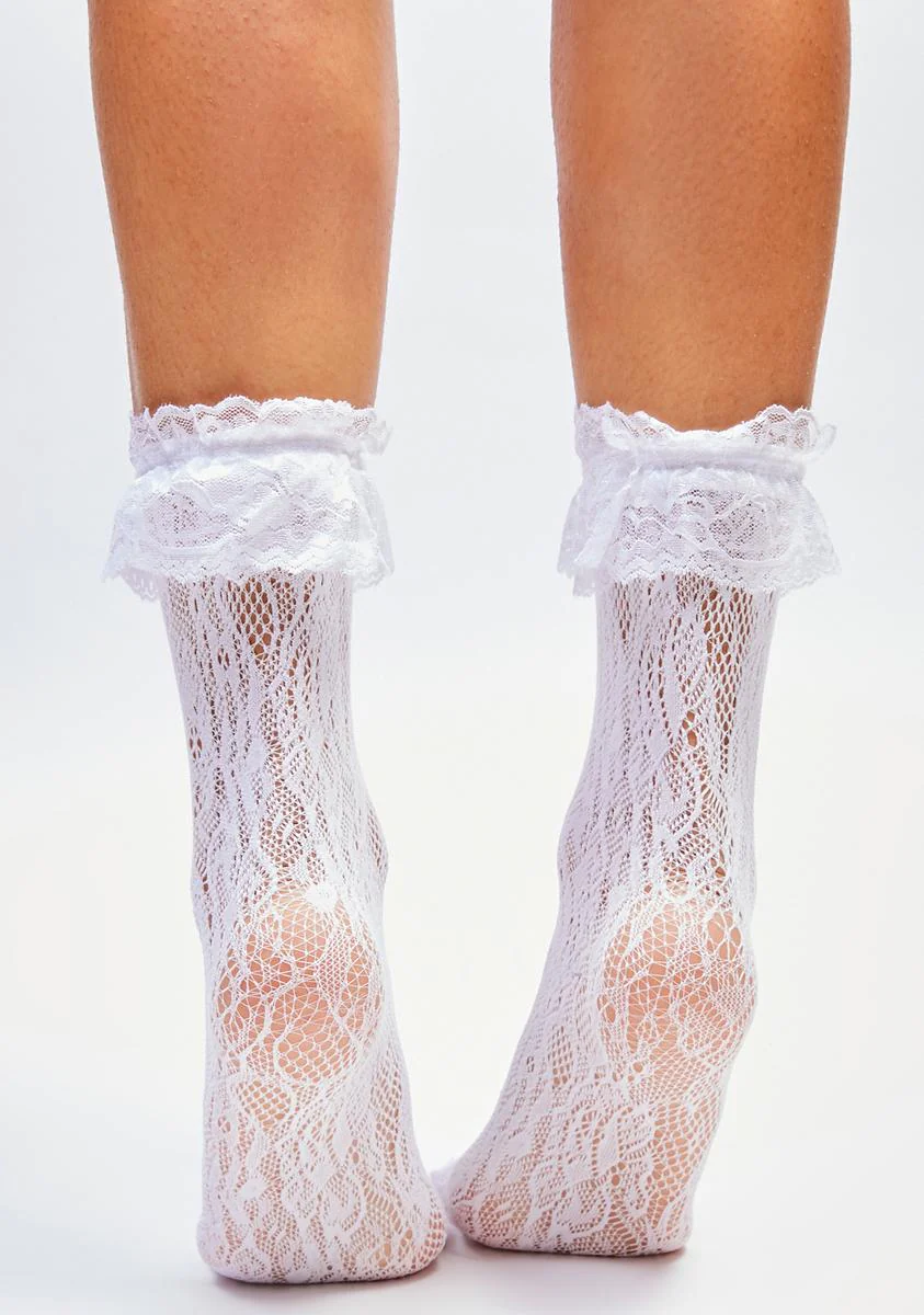Pure Road To Romance Lace Ruffle Socks - Image 3