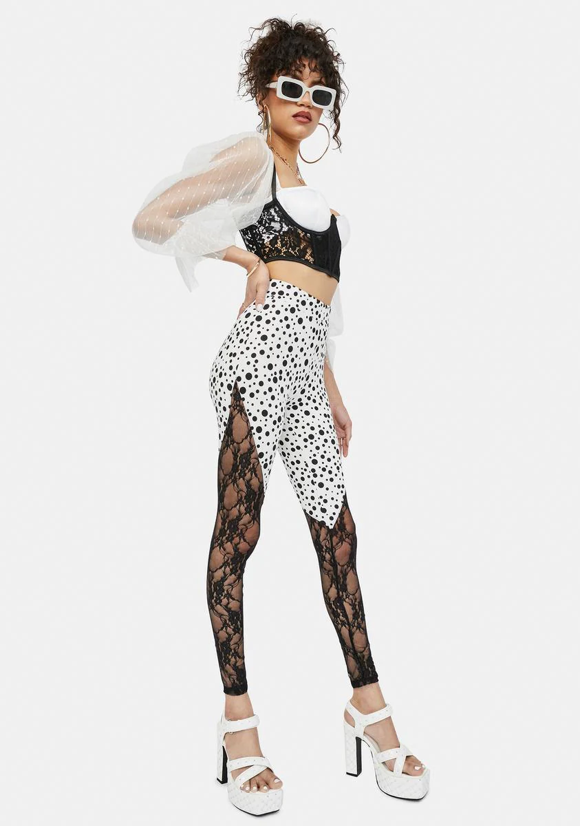 Purely Retro Affair Polka Dot Leggings - Image 2