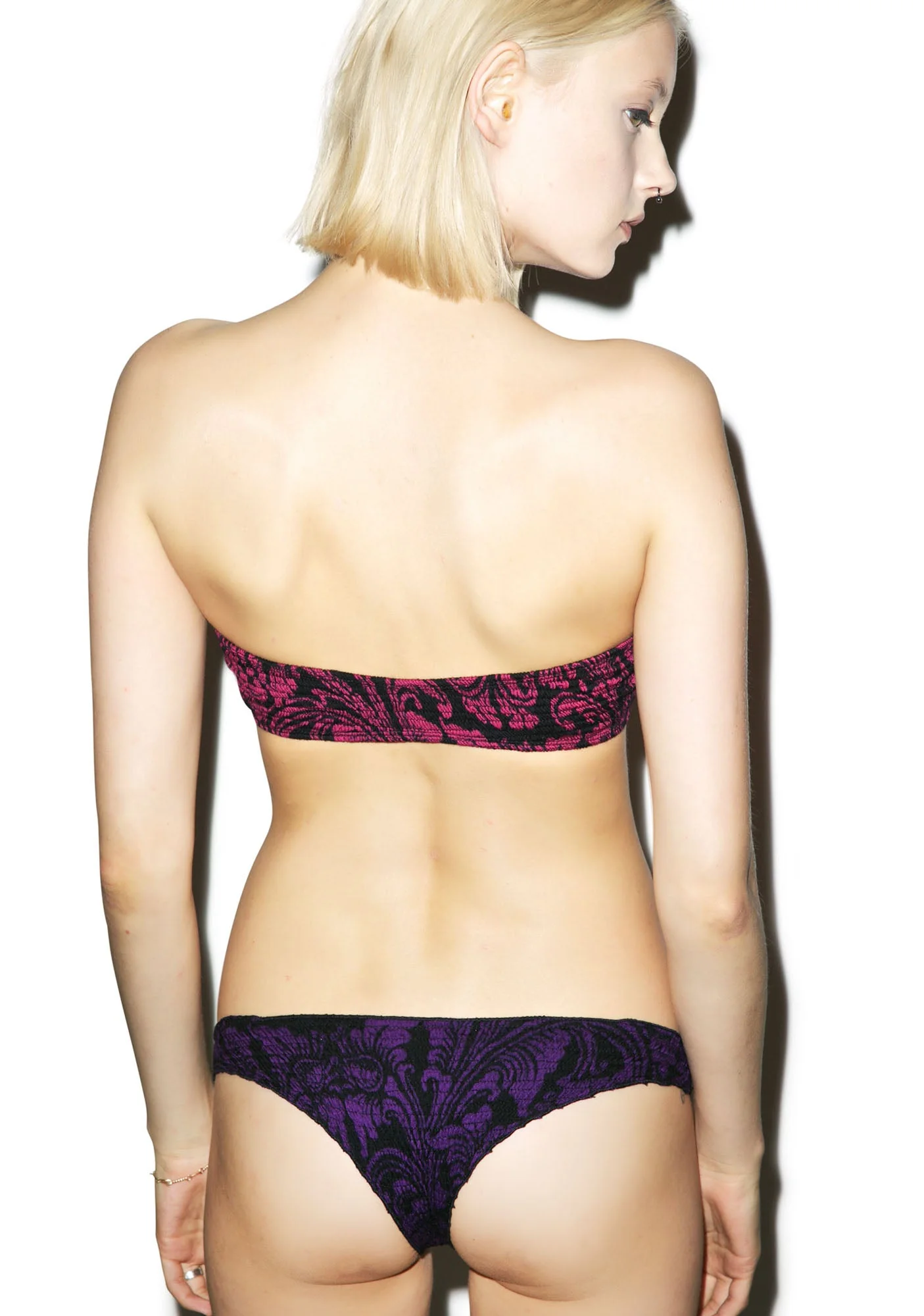 Purple Printed Rayon Jersey Undies - Purple - Image 3