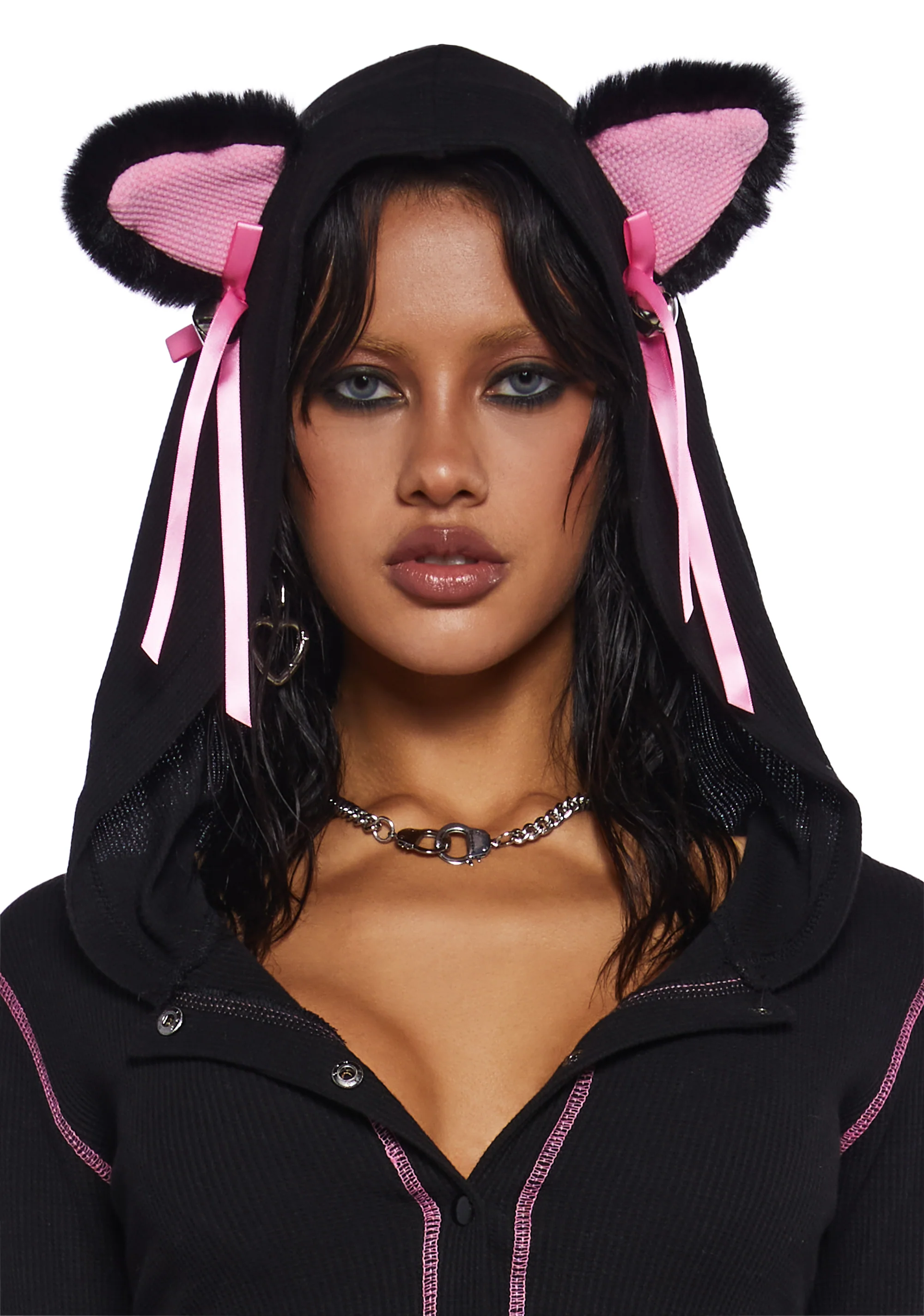 Purrfectly Dark Cat Romper - Image 5