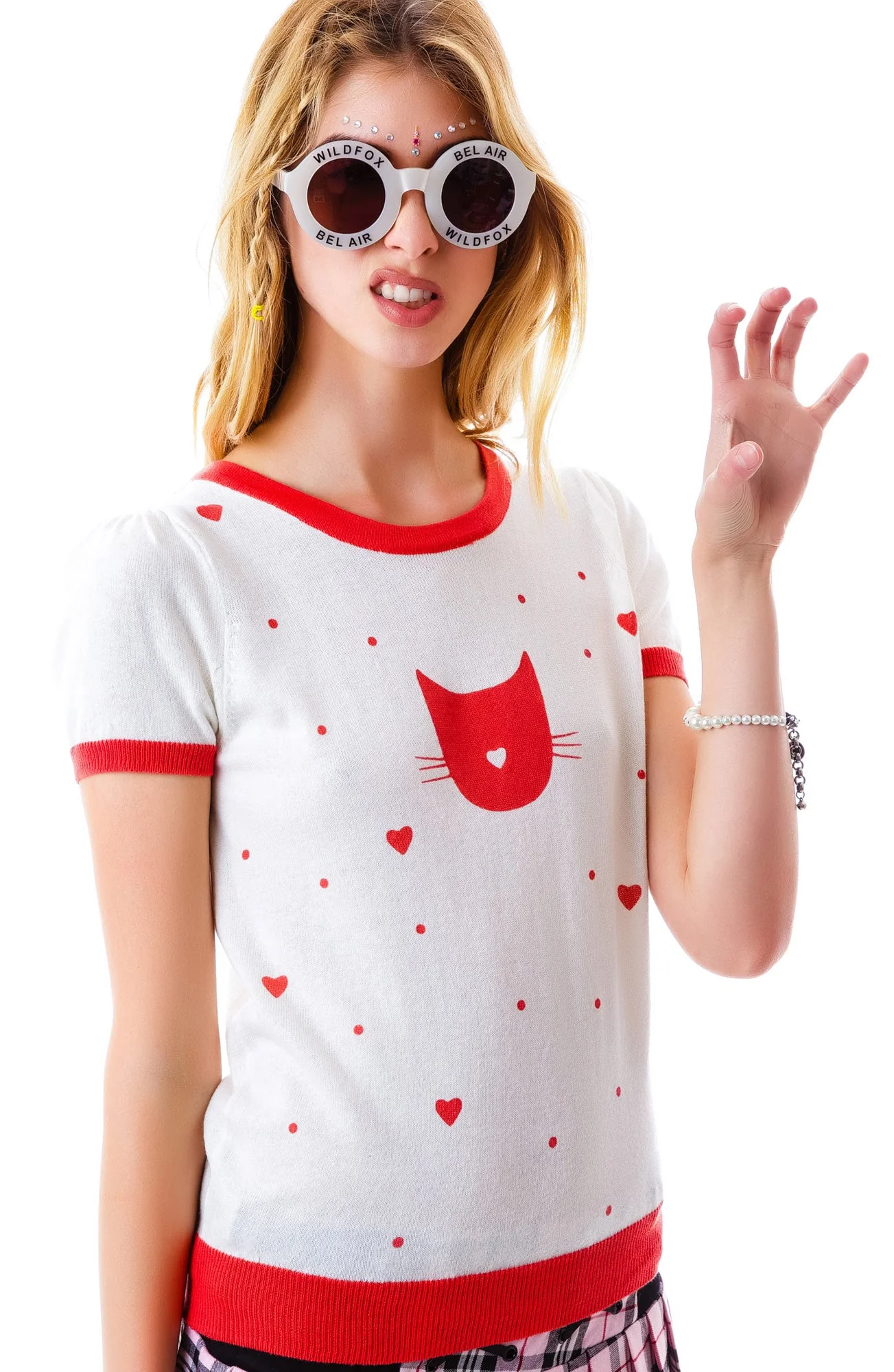 Pussy Lover Short Sleeve Sweater - Black - Image 2